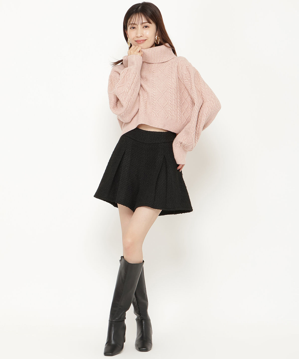 アンドクチュール「ツイードショートパンツ」|キュロット|