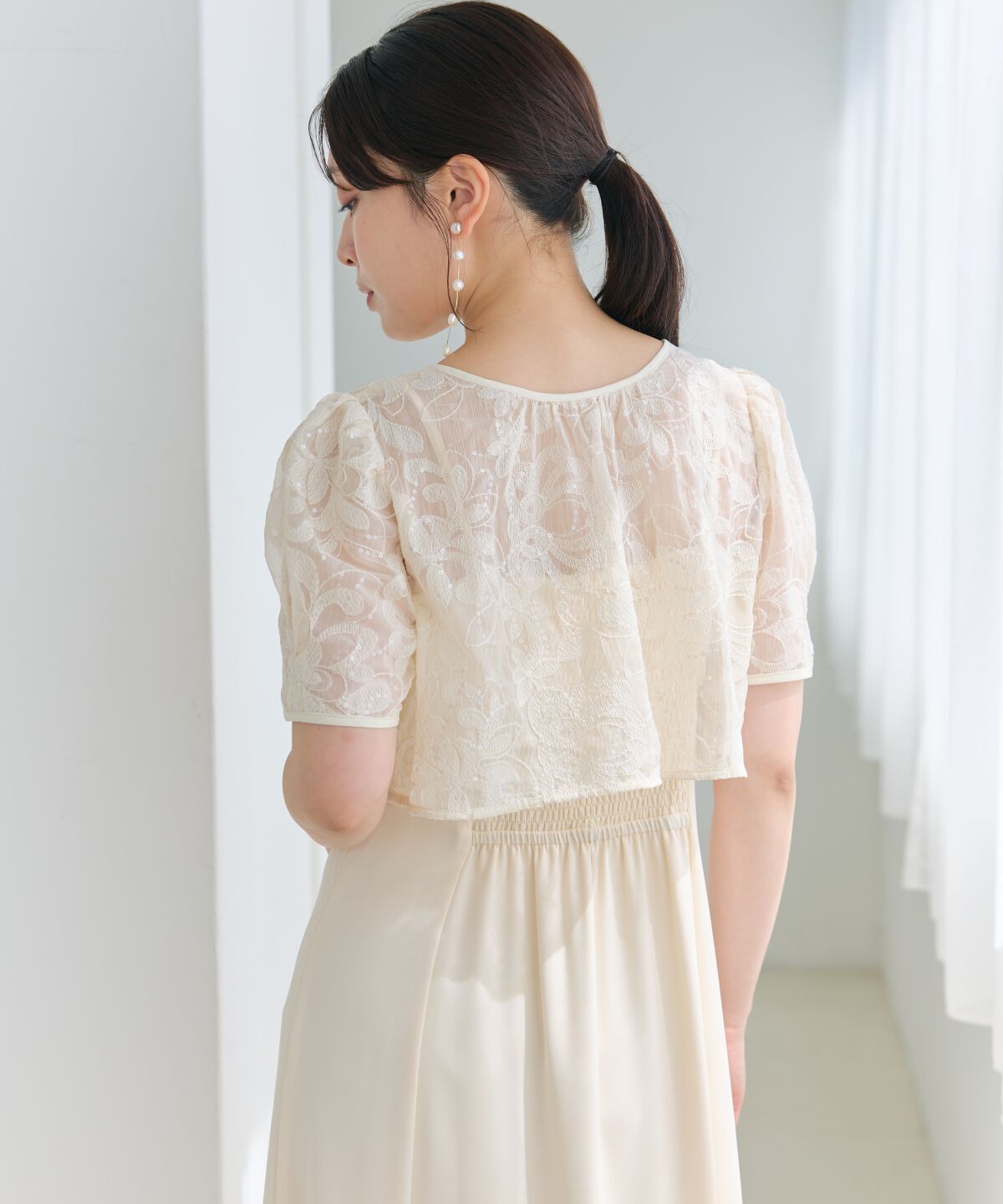 アンドクチュール「2WAYレースケープドレス」|ドレス|