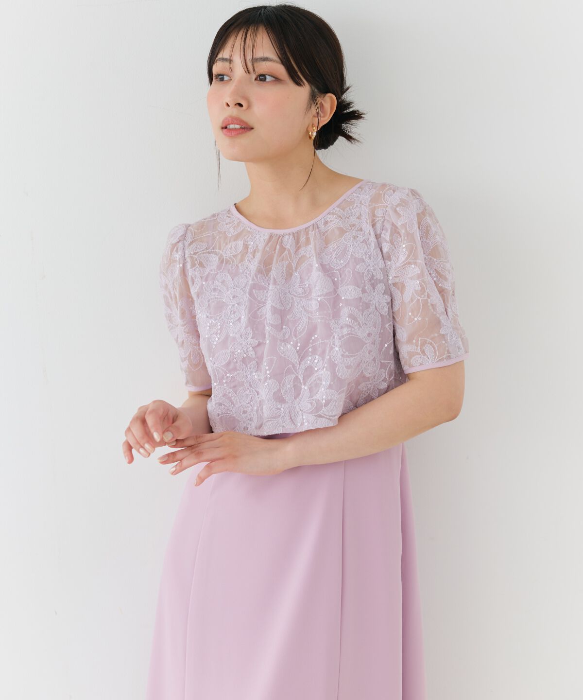 アンドクチュール「2WAYレースケープドレス」|ドレス|