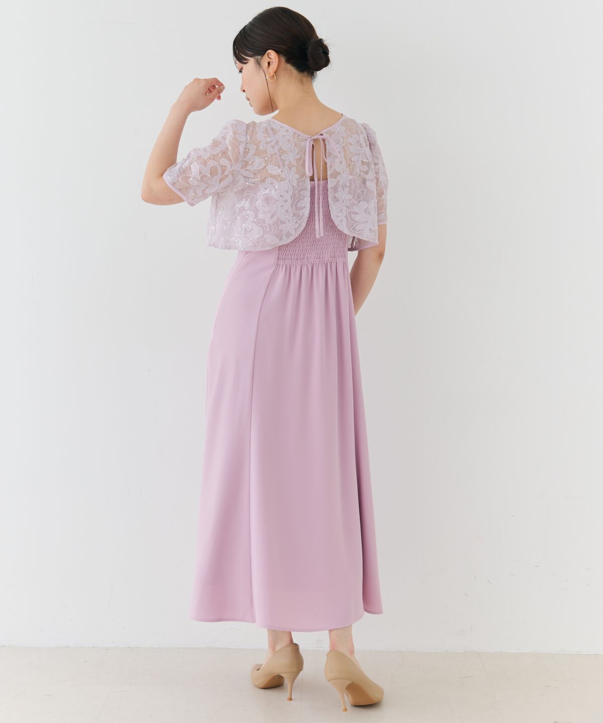 アンドクチュール「2WAYレースケープドレス」|ドレス|