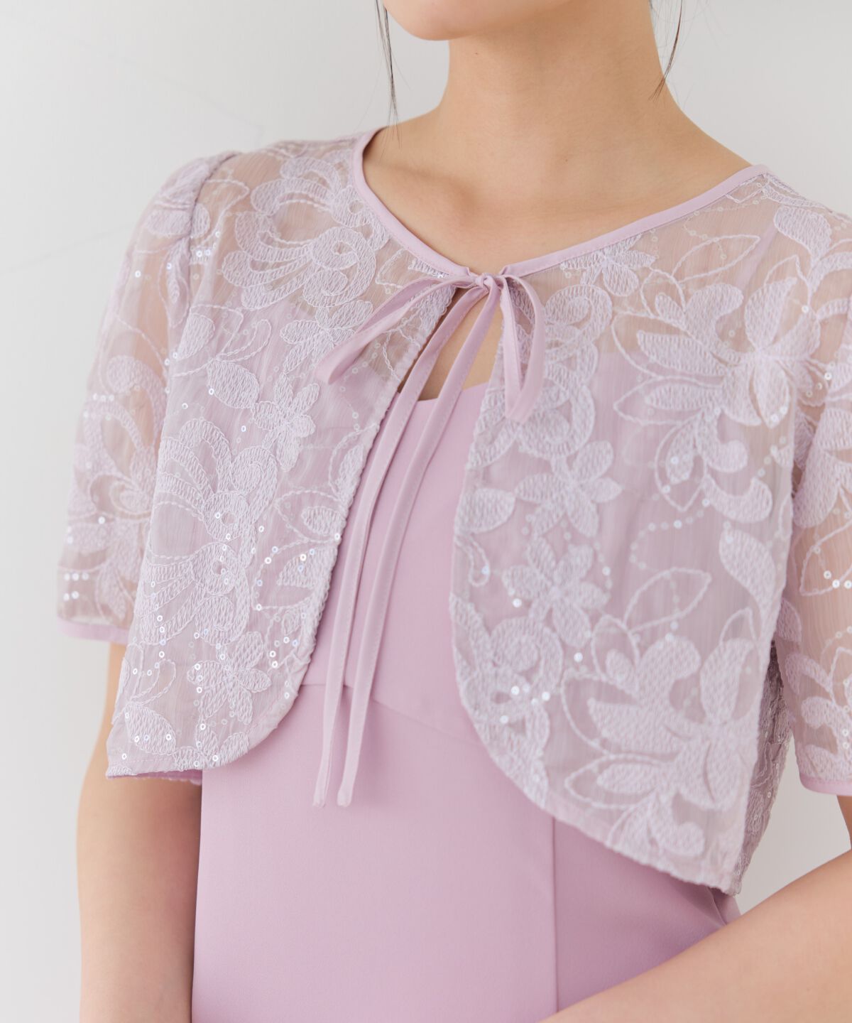 アンドクチュール「2WAYレースケープドレス」|ドレス|