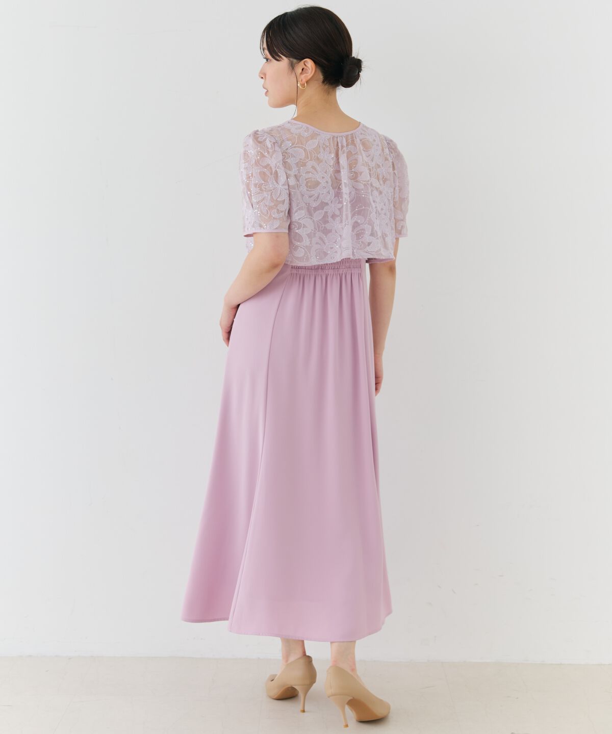 アンドクチュール「2WAYレースケープドレス」|ドレス|