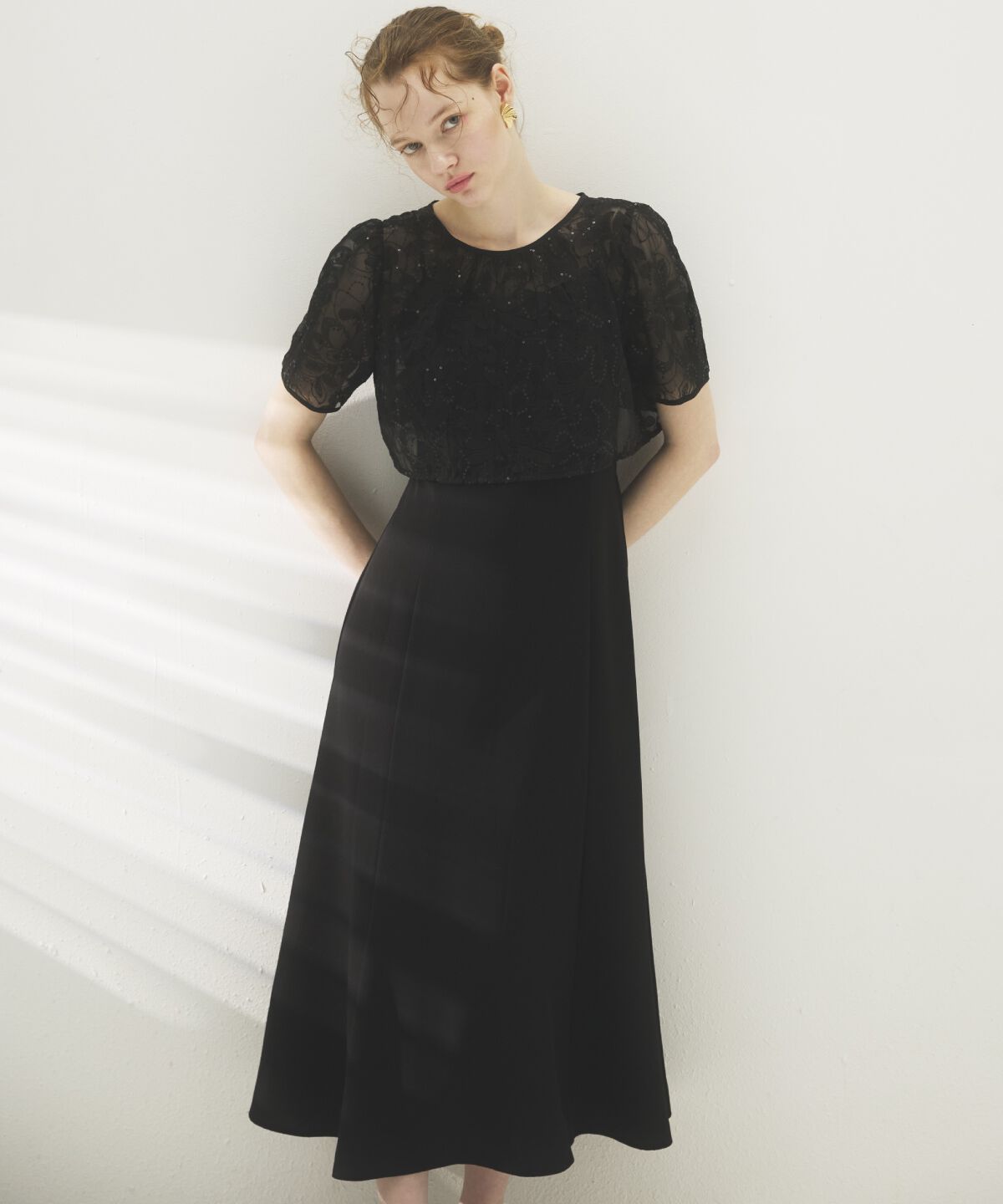 アンドクチュール「2WAYレースケープドレス」|ドレス|