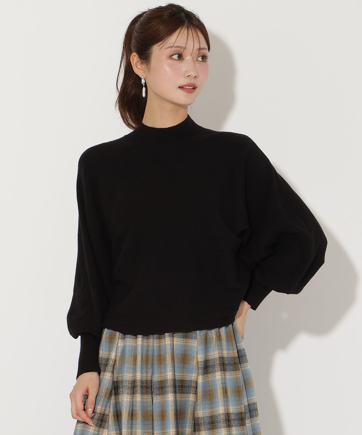 アンドクチュール「ワイドリブドルマンニット」|ニット・セーター|