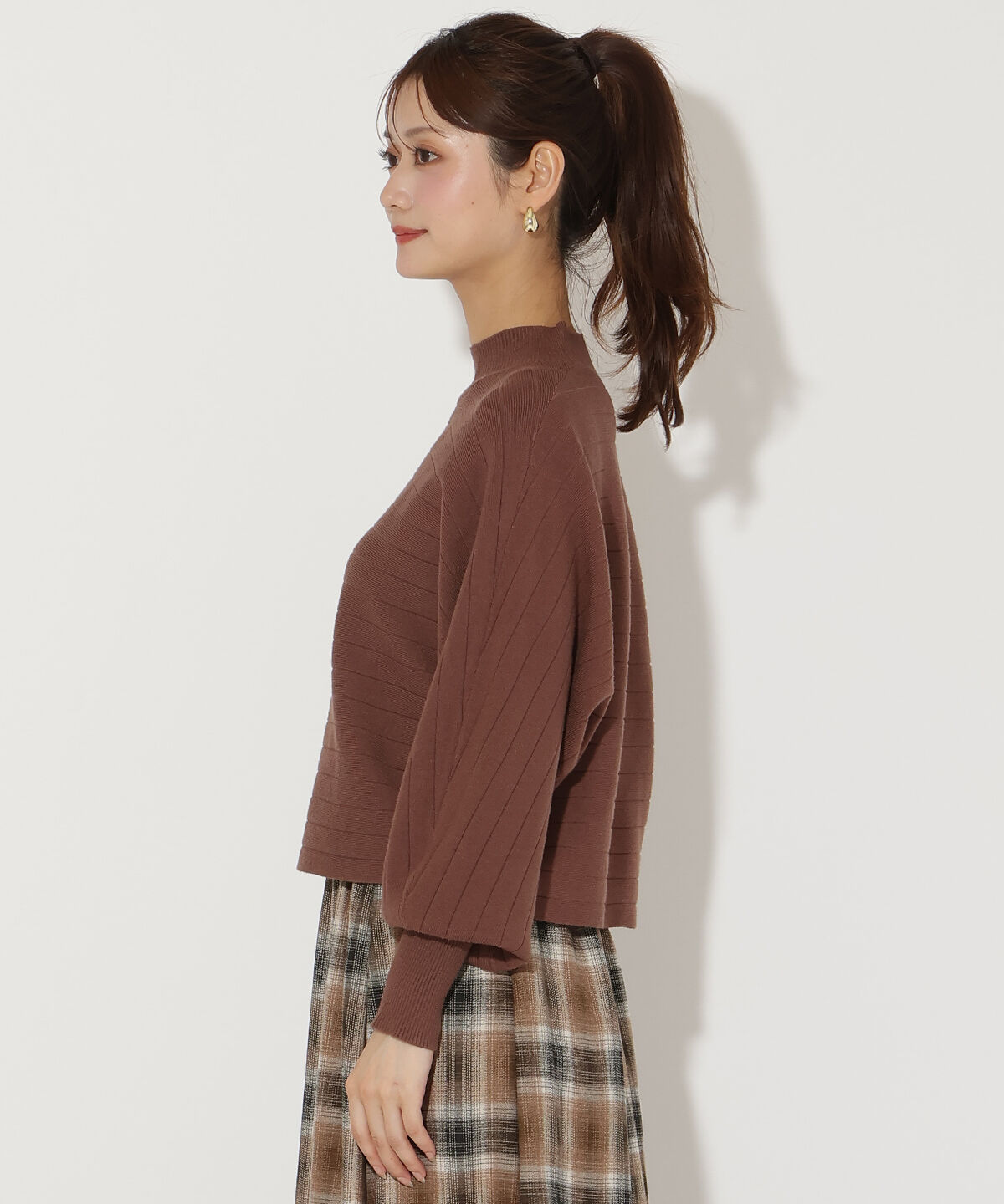 アンドクチュール「ワイドリブドルマンニット」|ニット・セーター|