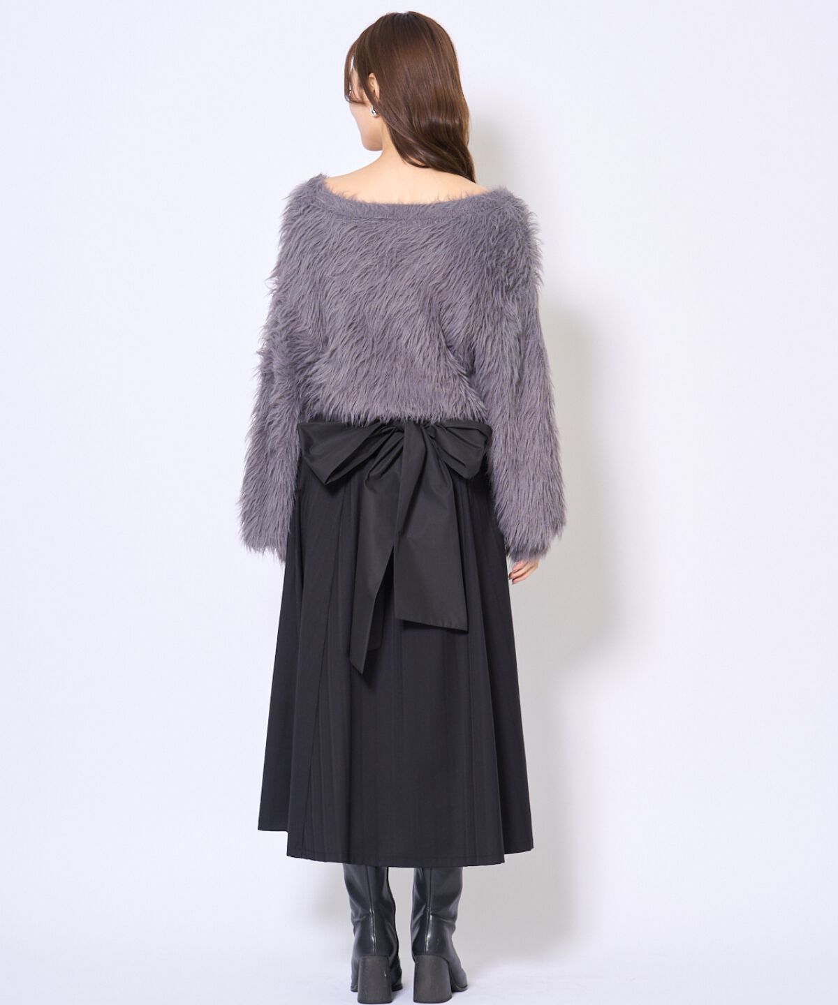 アンドクチュール「ビッグリボンフレアスカート」|フレア|