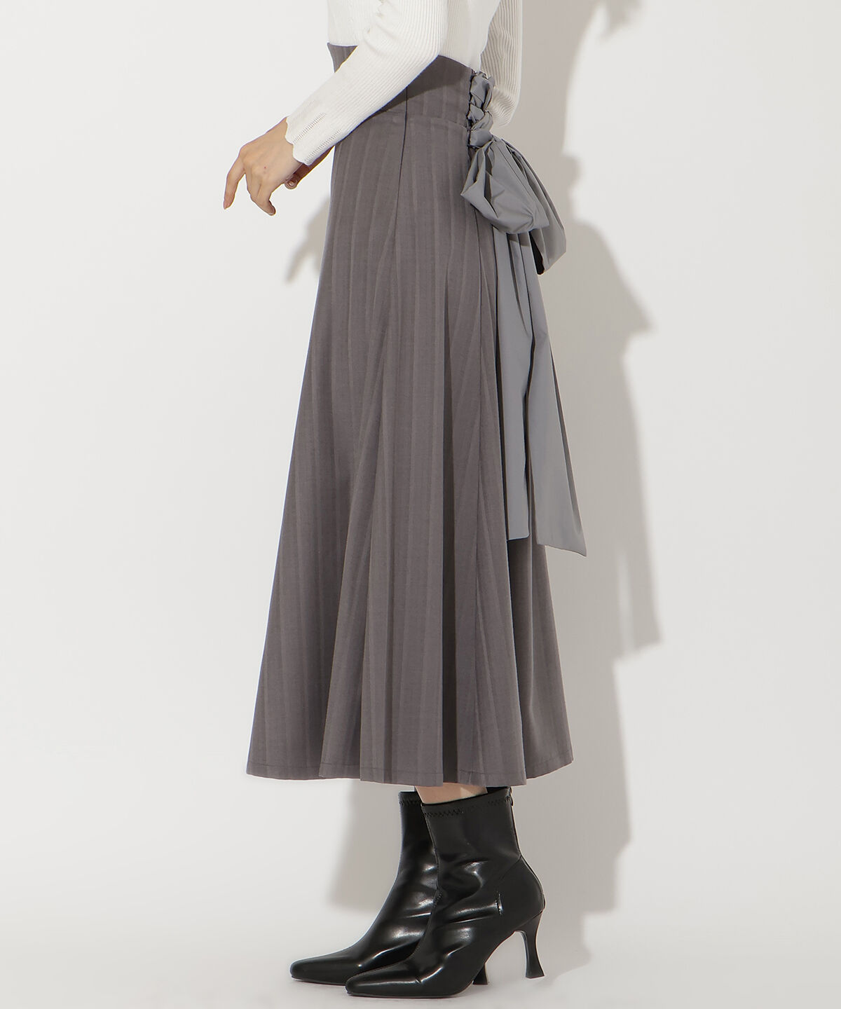 アンドクチュール「ビッグリボンフレアスカート」|フレア|