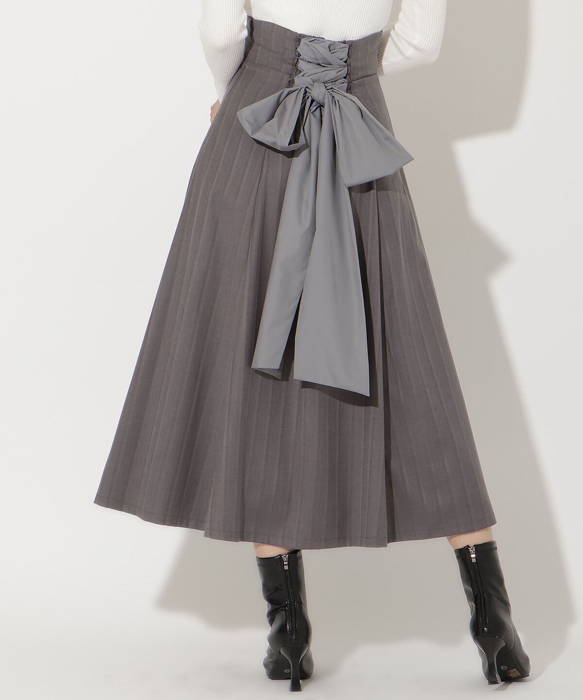 アンドクチュール「ビッグリボンフレアスカート」|フレア|