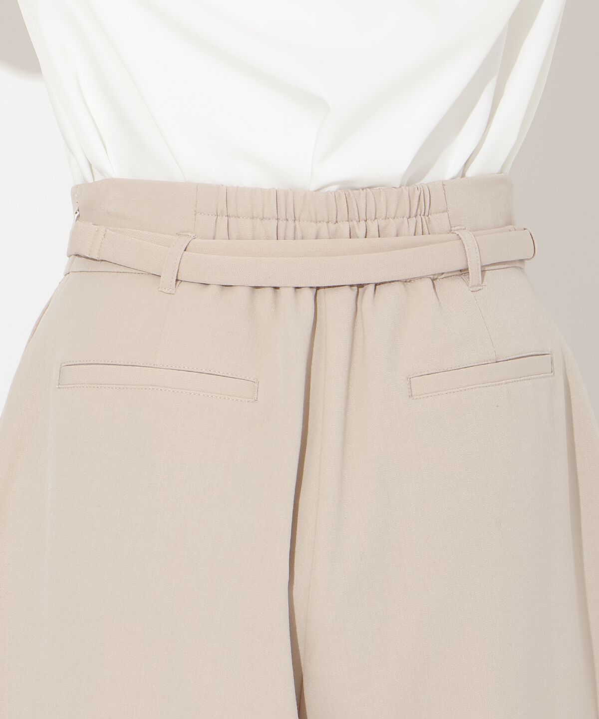 アンドクチュール「ハイウエストタックワイドパンツ」|その他|