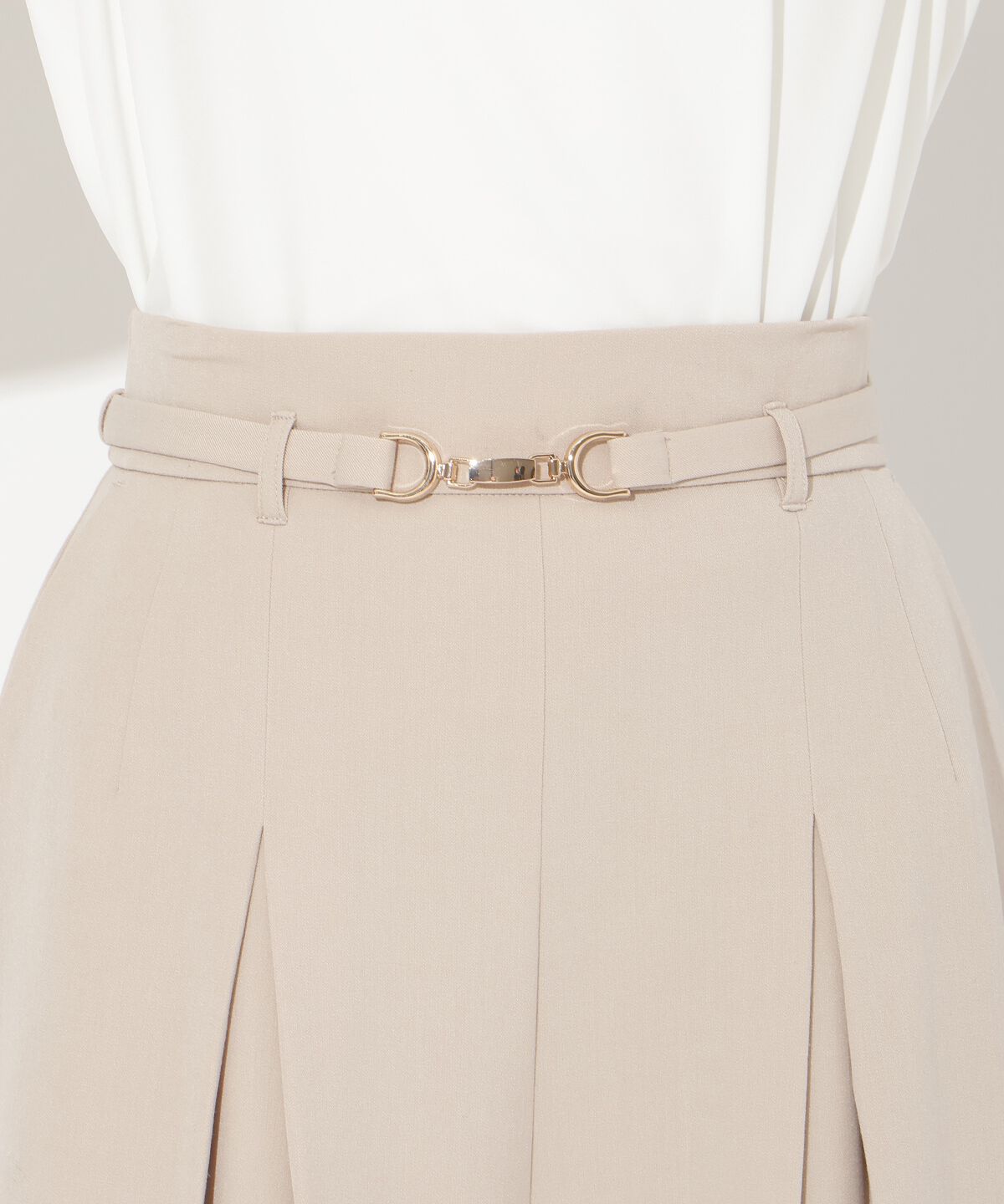 アンドクチュール「ハイウエストタックワイドパンツ」|その他|