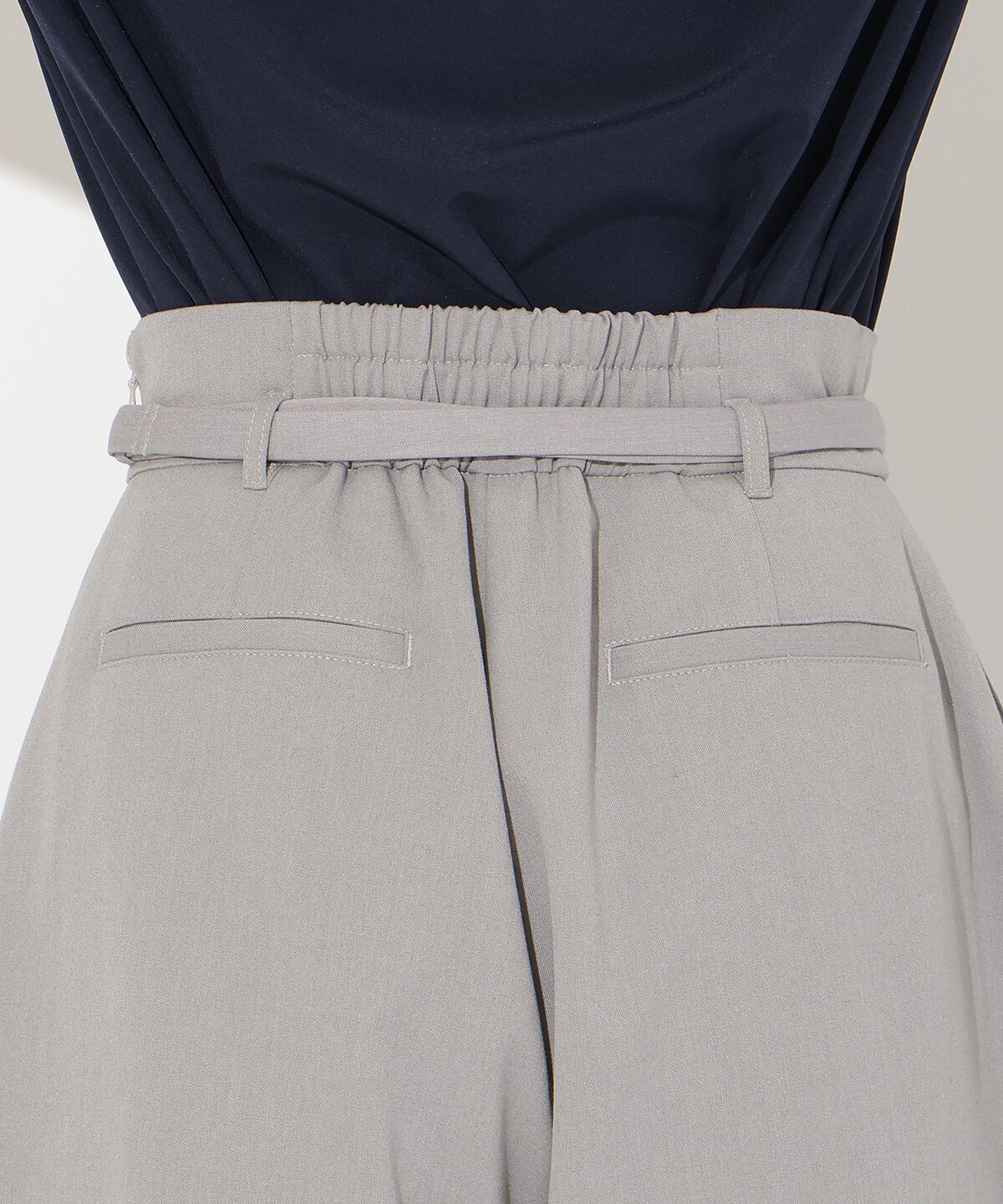 アンドクチュール「ハイウエストタックワイドパンツ」|その他|