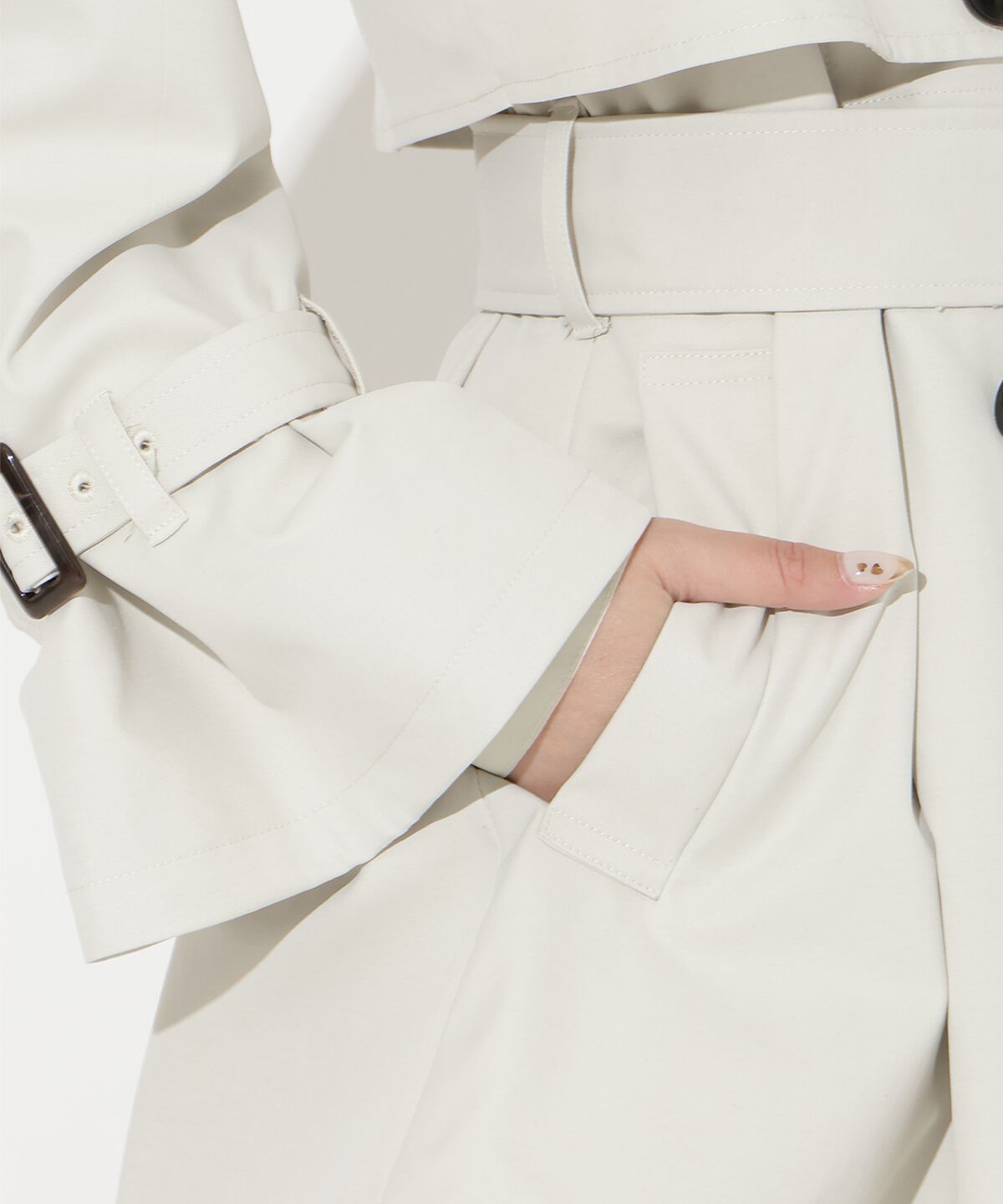 アンドクチュール「ミドル丈トレンチコート」|トレンチコート|