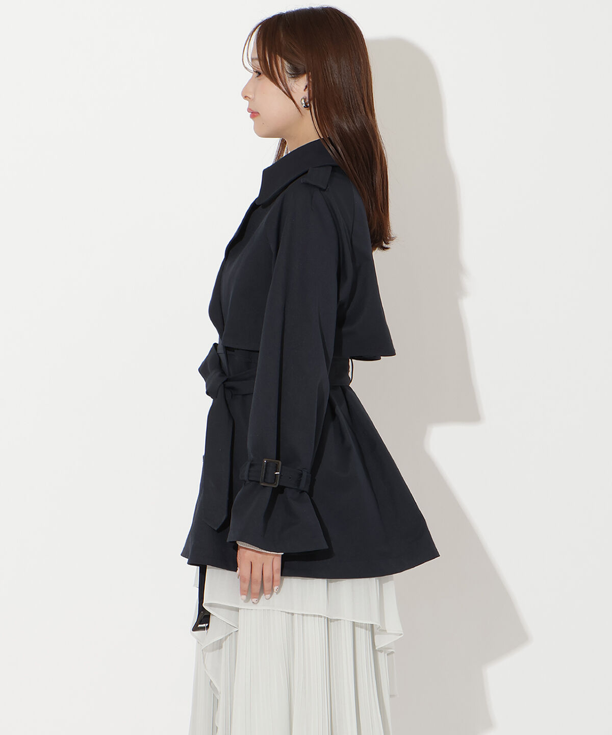 アンドクチュール「ミドル丈トレンチコート」|トレンチコート|