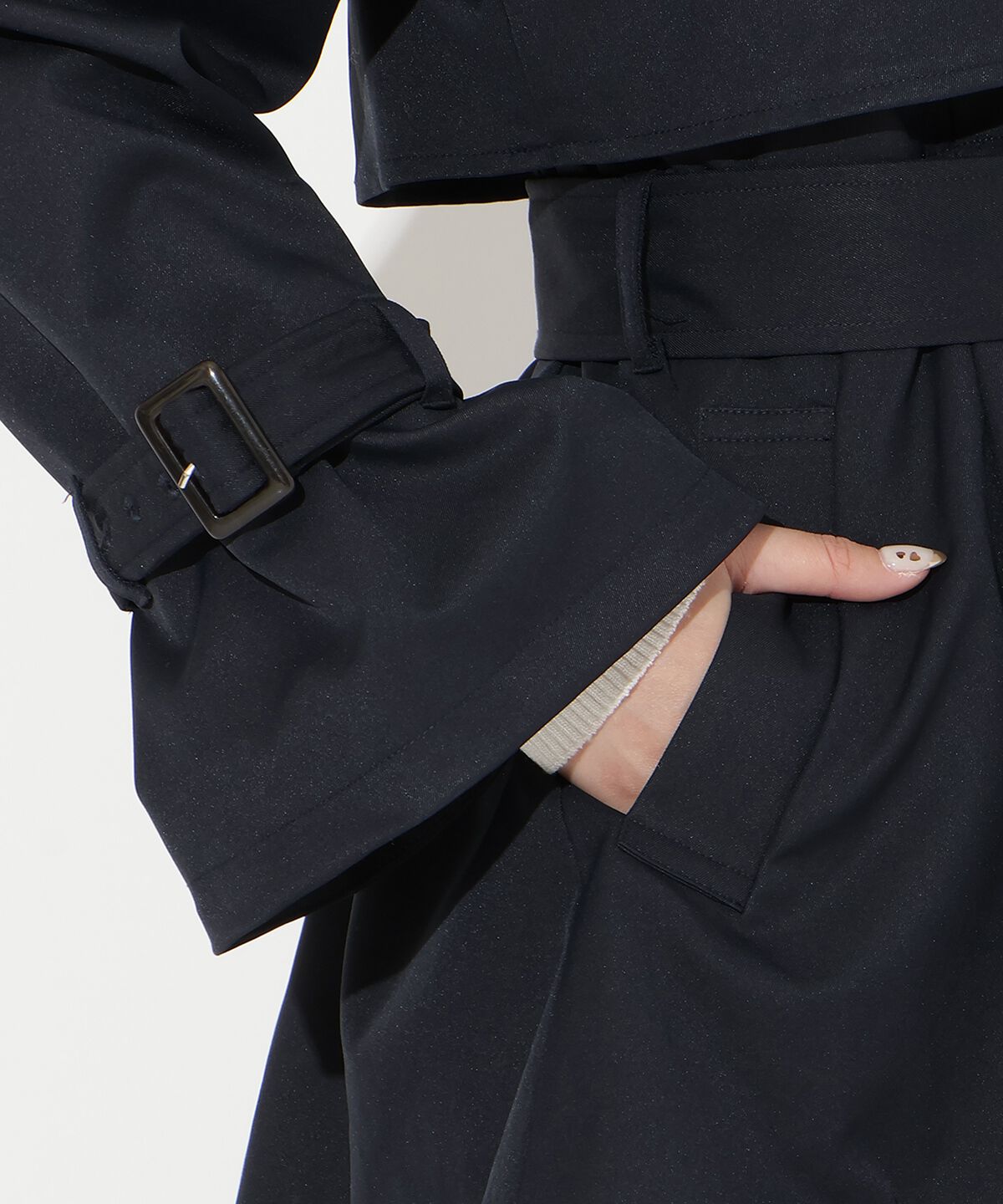 アンドクチュール「ミドル丈トレンチコート」|トレンチコート|