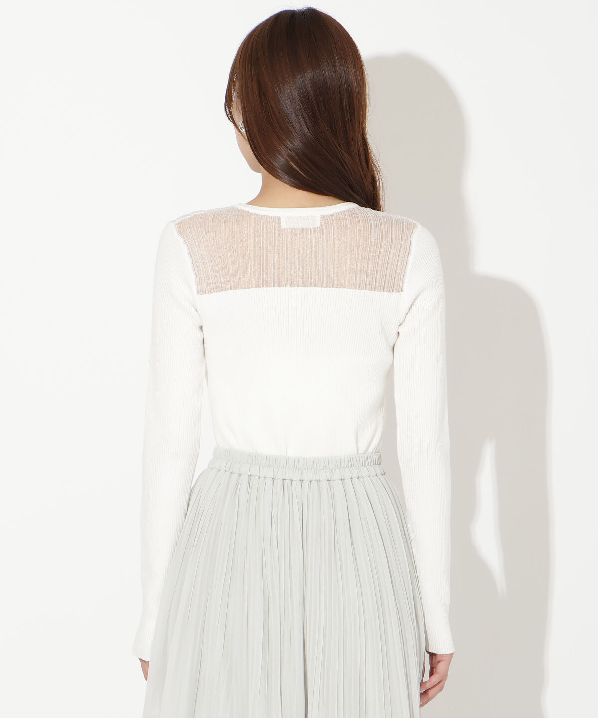 アンドクチュール「シアーリブニットプルオーバー」|ニット・セーター|