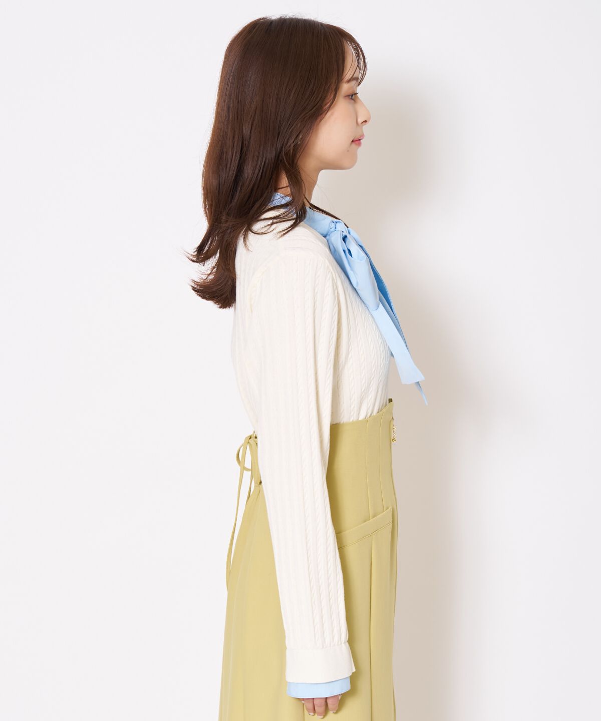 アンドクチュール「ボウタイニットプルオーバー」|ニット・セーター|