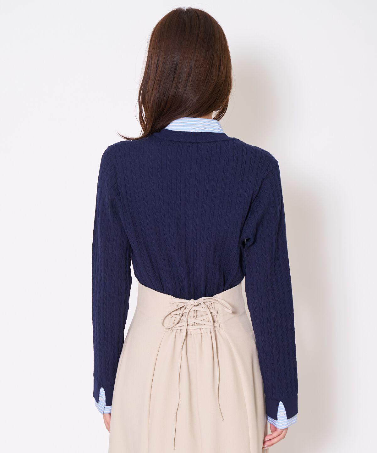 アンドクチュール「ボウタイニットプルオーバー」|ニット・セーター|