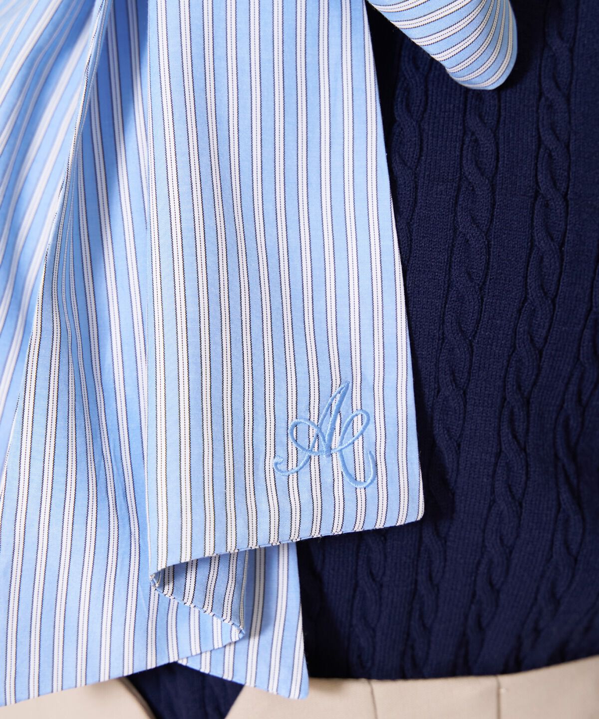 アンドクチュール「ボウタイニットプルオーバー」|ニット・セーター|