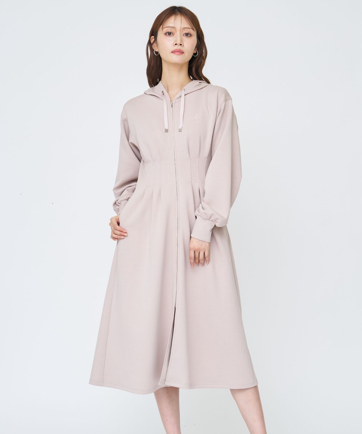 アンドクチュール「フード付きZIPワンピース」|ワンピース|