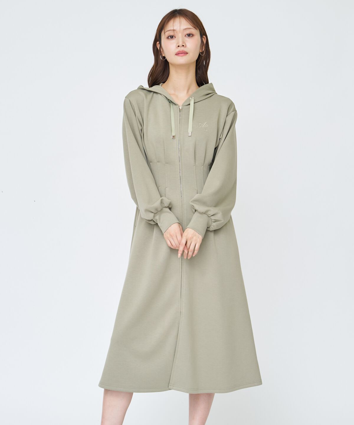 アンドクチュール「フード付きZIPワンピース」|ワンピース|