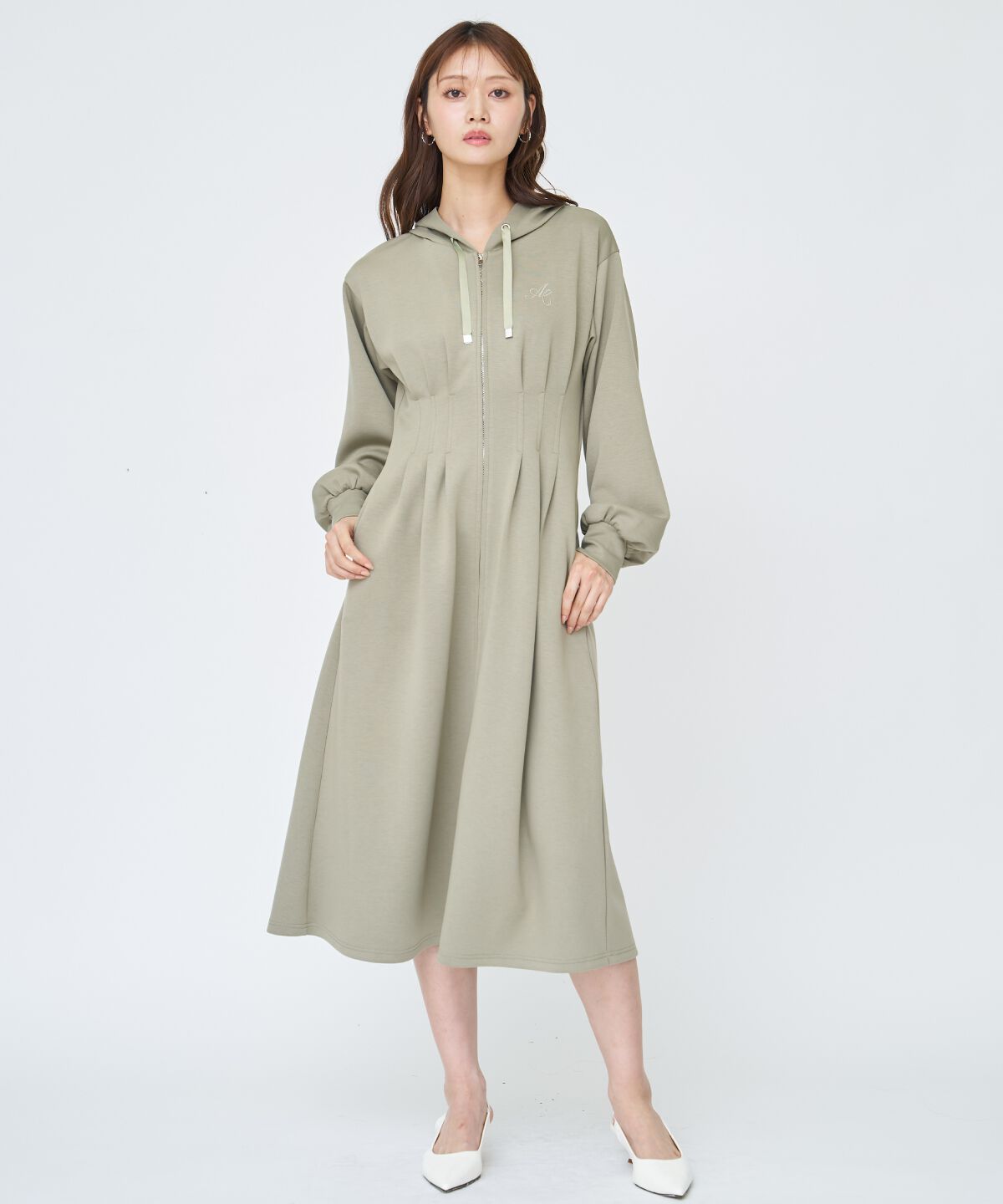 アンドクチュール「フード付きZIPワンピース」|ワンピース|