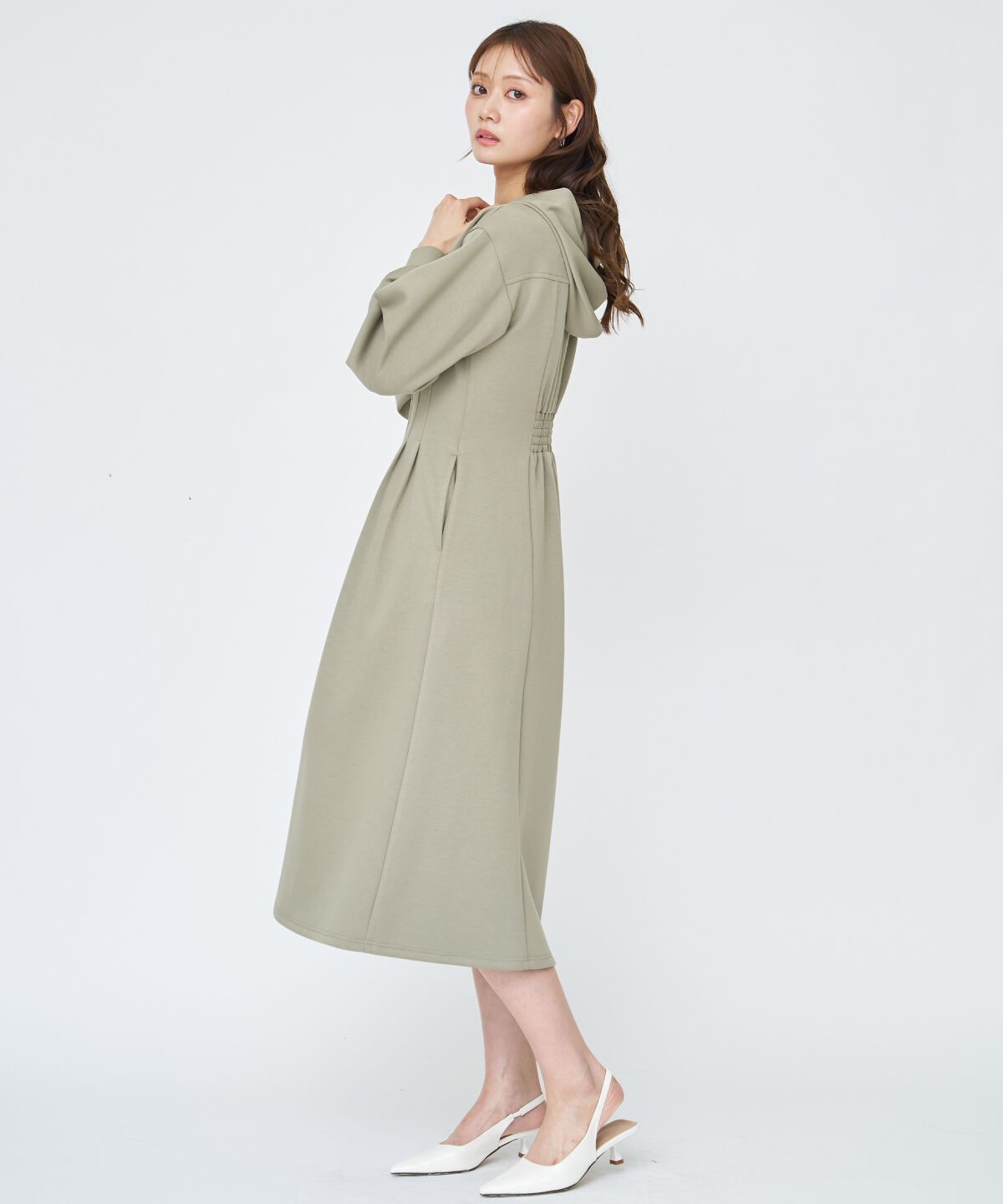 アンドクチュール「フード付きZIPワンピース」|ワンピース|