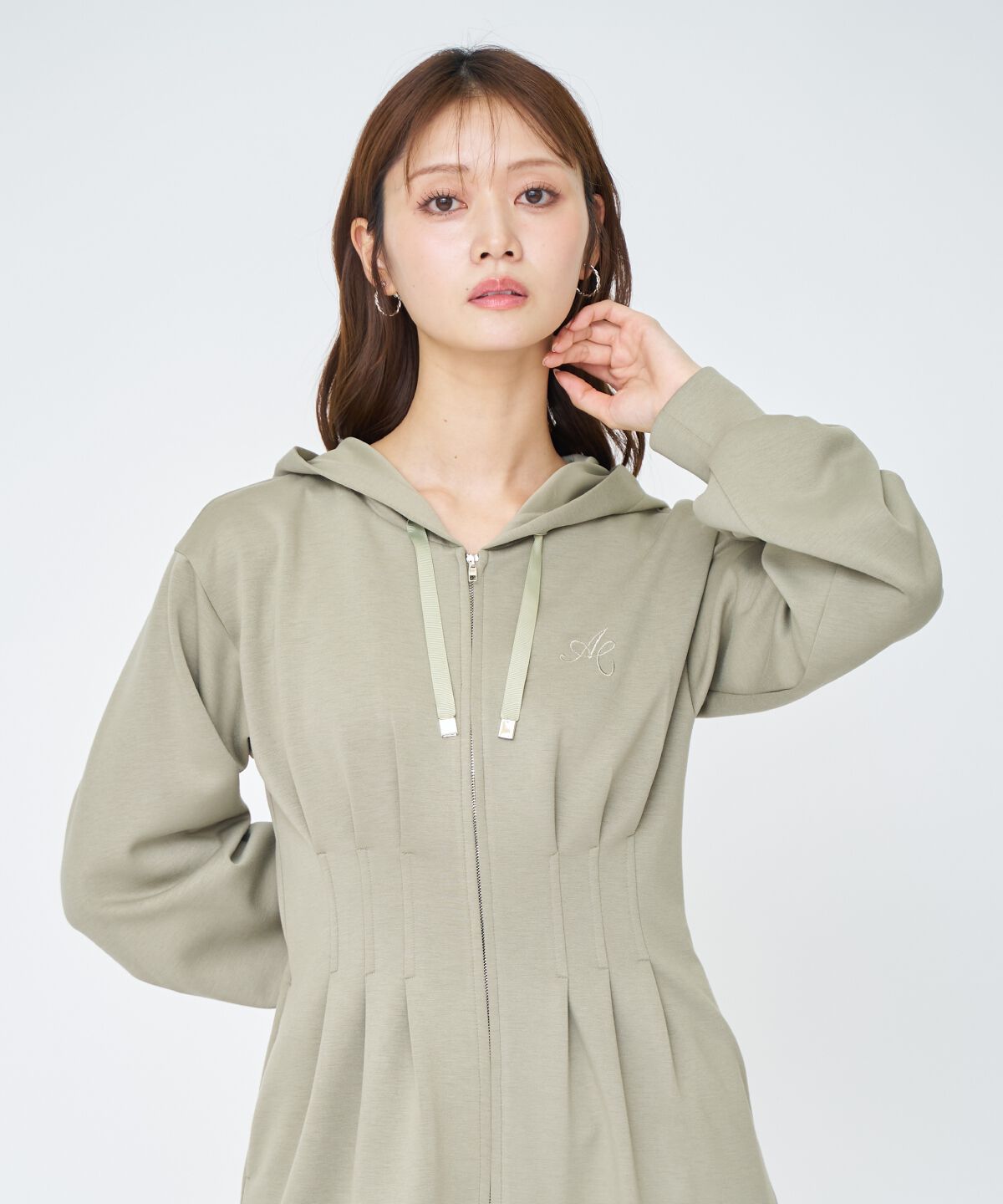 アンドクチュール「フード付きZIPワンピース」|ワンピース|