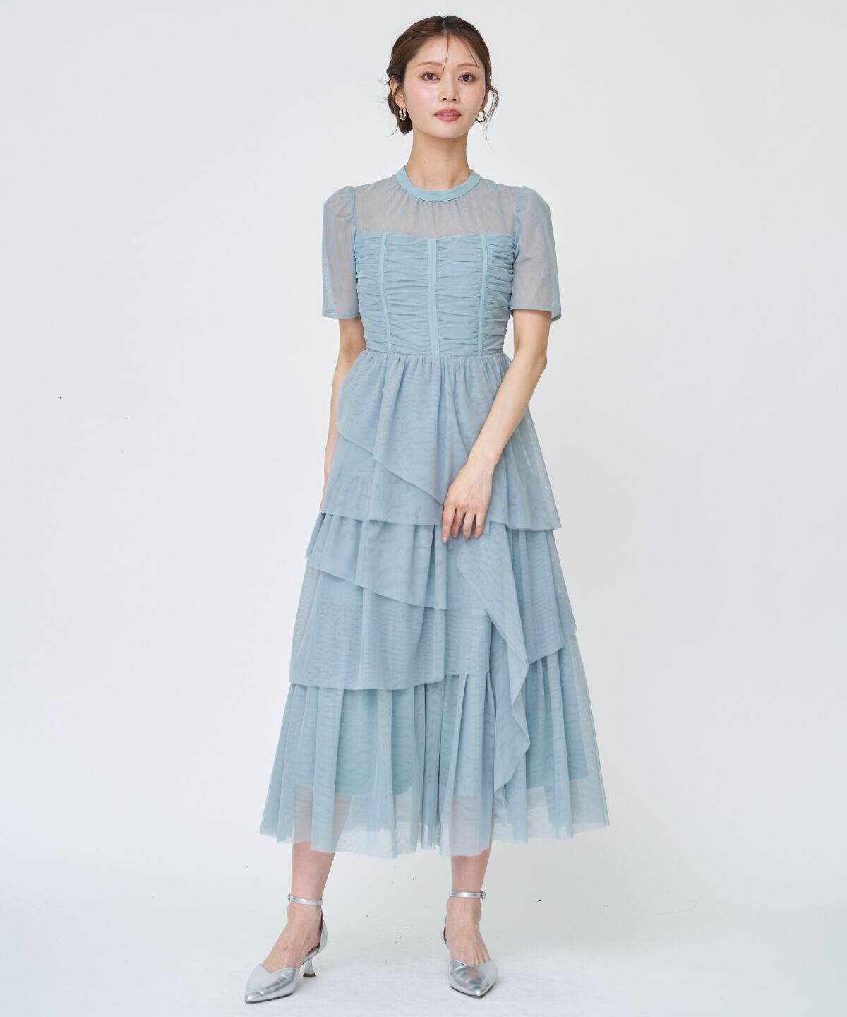 アンドクチュール「チュールギャザードレス」|ドレス|