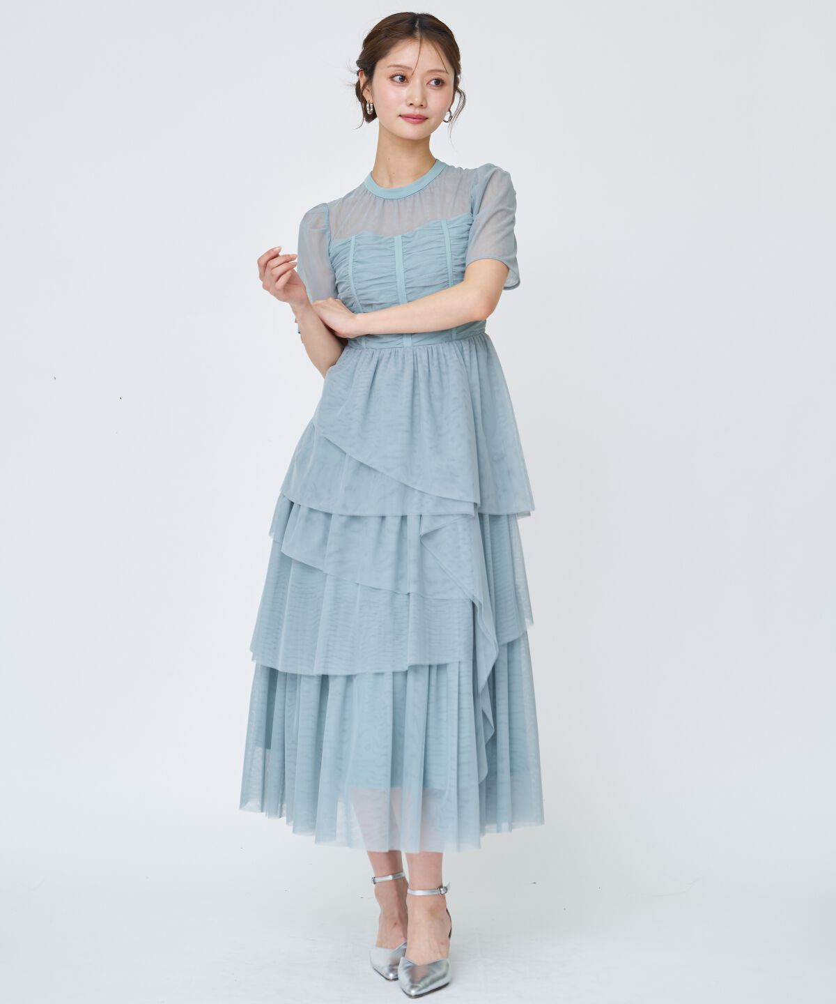 アンドクチュール「チュールギャザードレス」|ドレス|