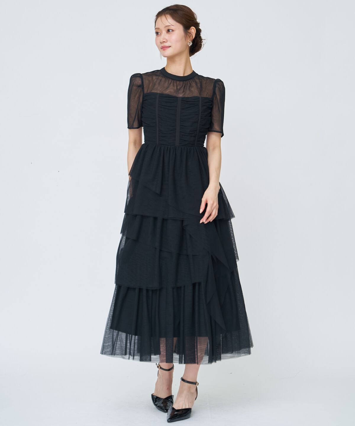 アンドクチュール「チュールギャザードレス」|ドレス|