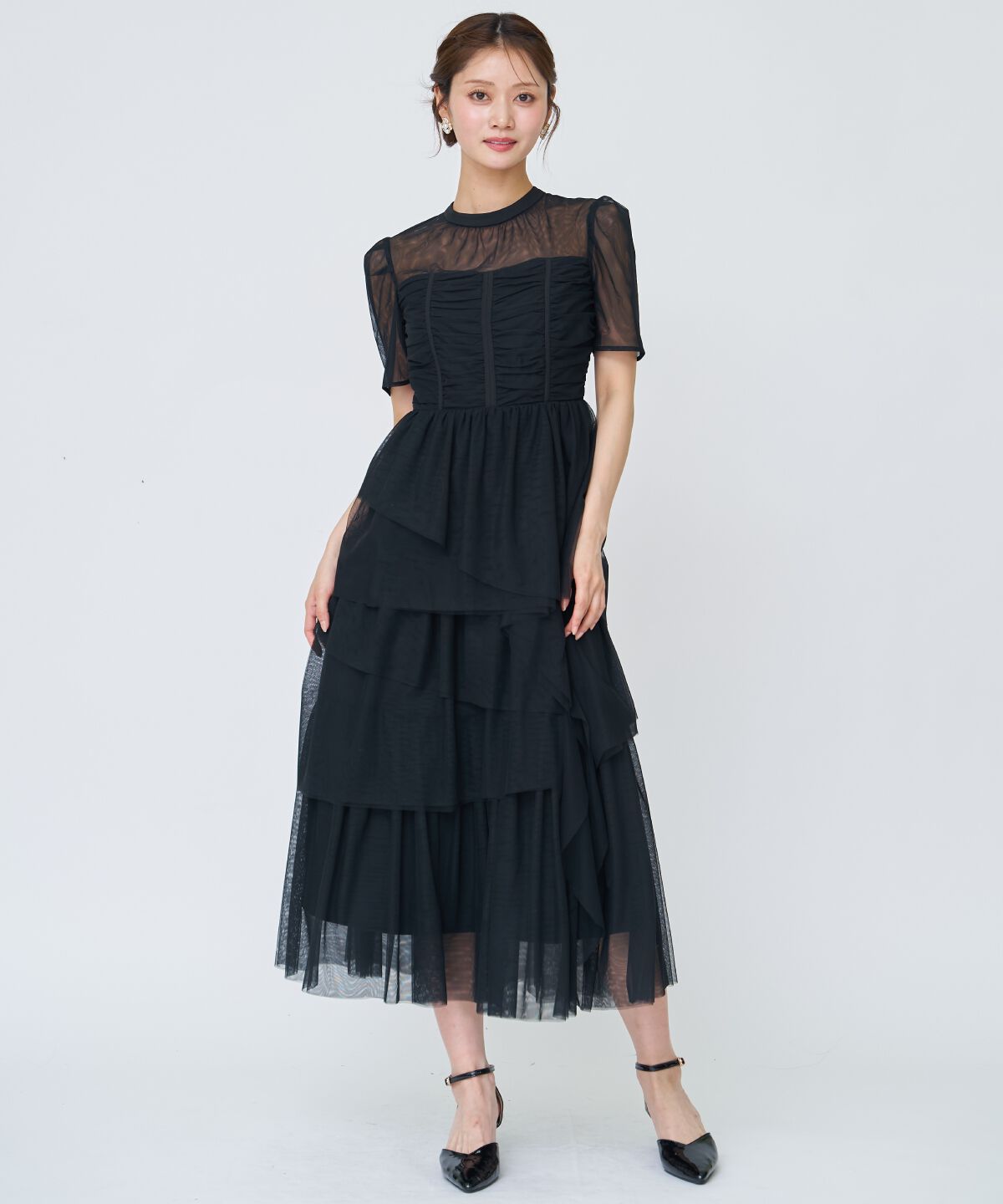 アンドクチュール「チュールギャザードレス」|ドレス|