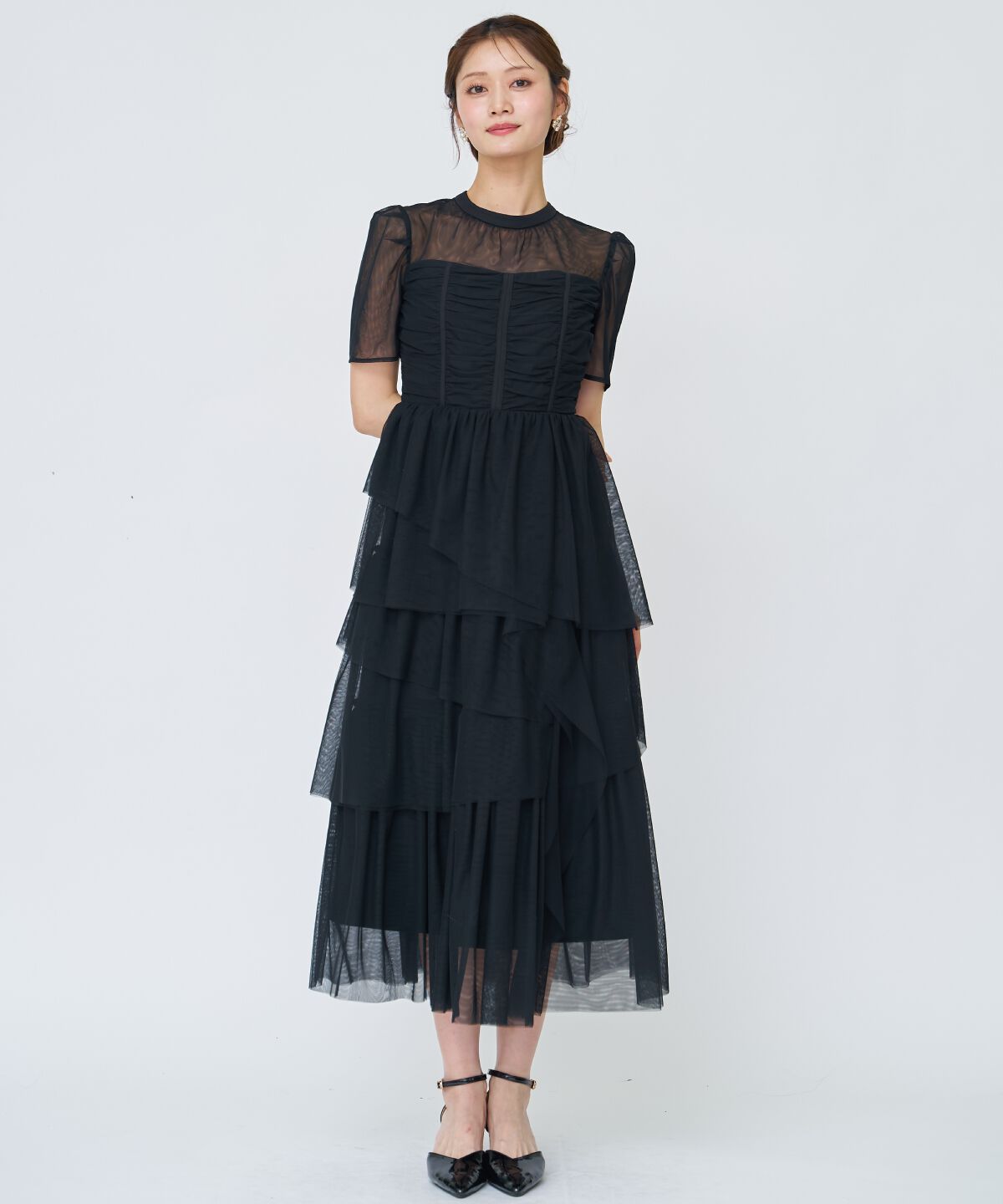 アンドクチュール「チュールギャザードレス」|ドレス|