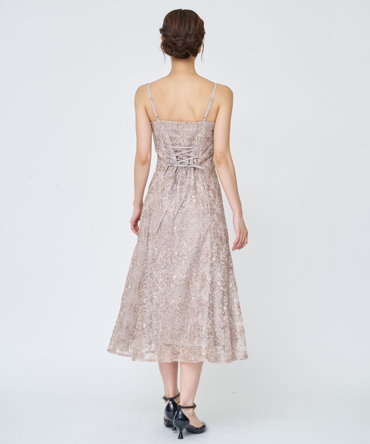 アンドクチュール「チュールレイヤードスパンコールドレス」|ドレス|