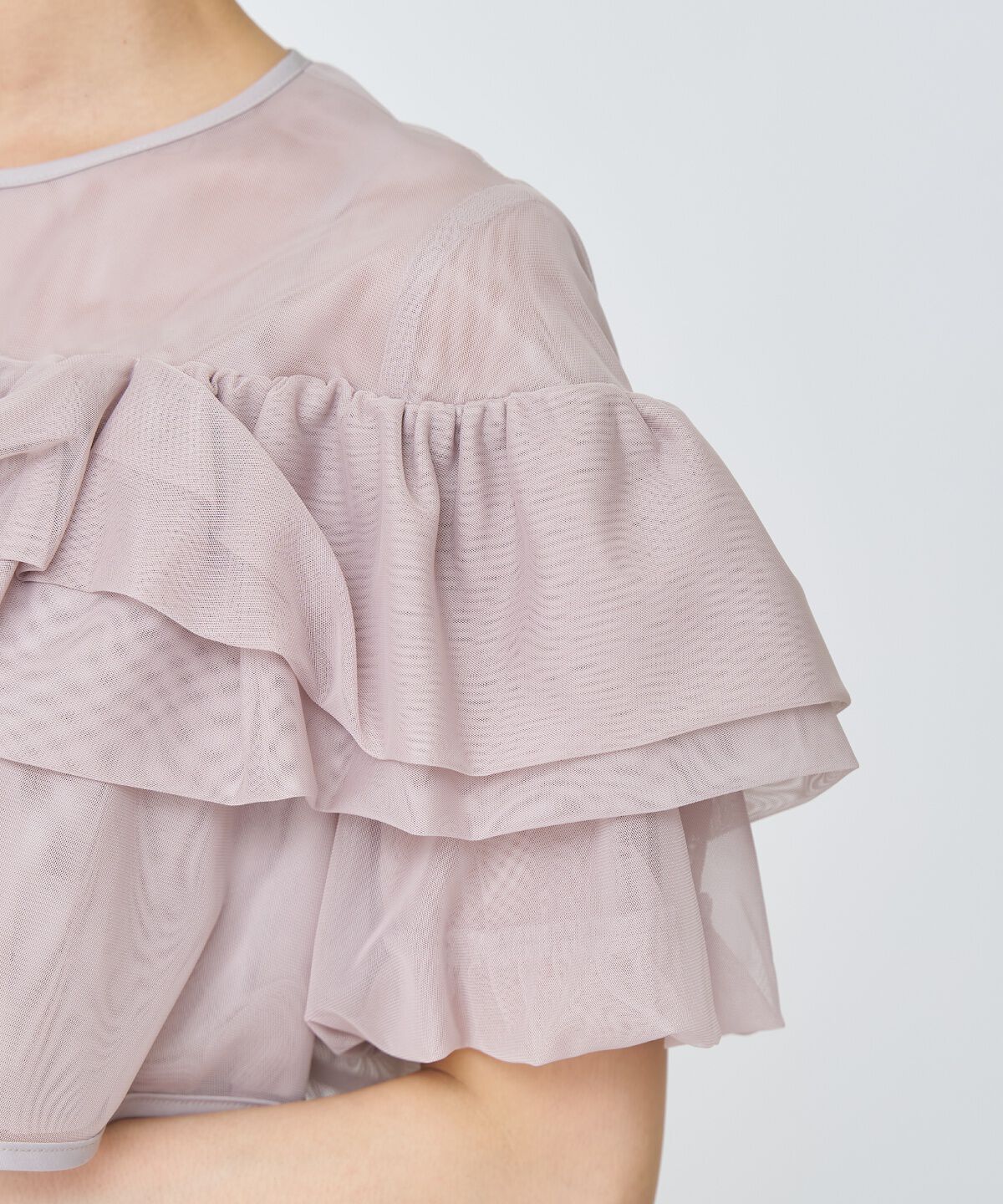 アンドクチュール「チュールレイヤードスパンコールドレス」|ドレス|