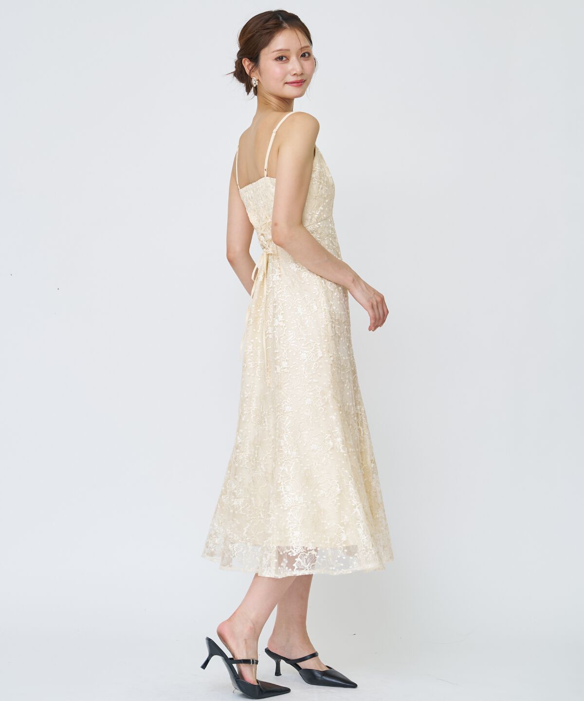 アンドクチュール「チュールレイヤードスパンコールドレス」|ドレス|