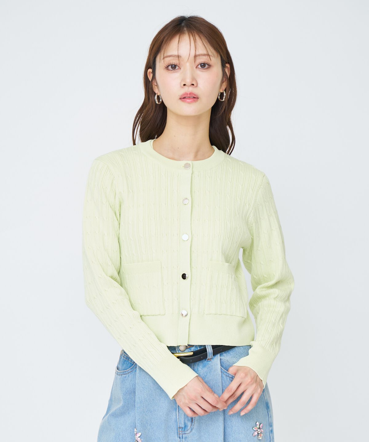 アンドクチュール「ケーブル編みカーディガンアンサンブル」|カーディガン|