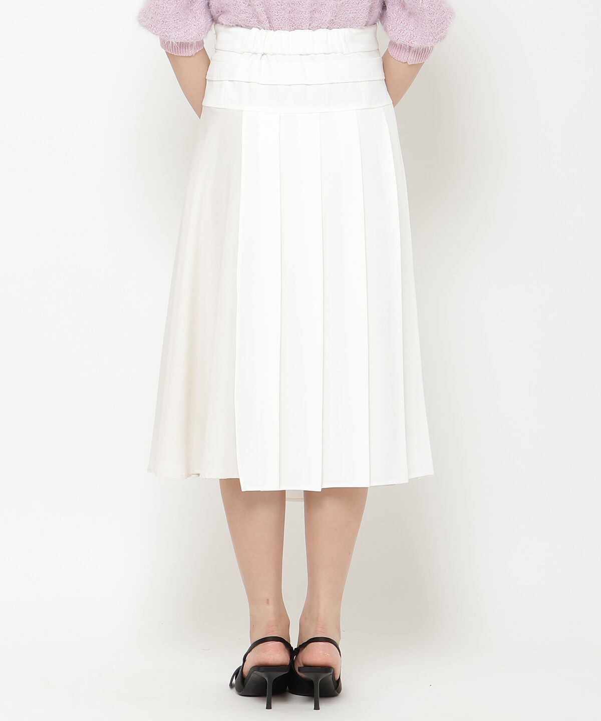 REDYAZEL「コンビネーションアシメプリーツスカート」|フレア|