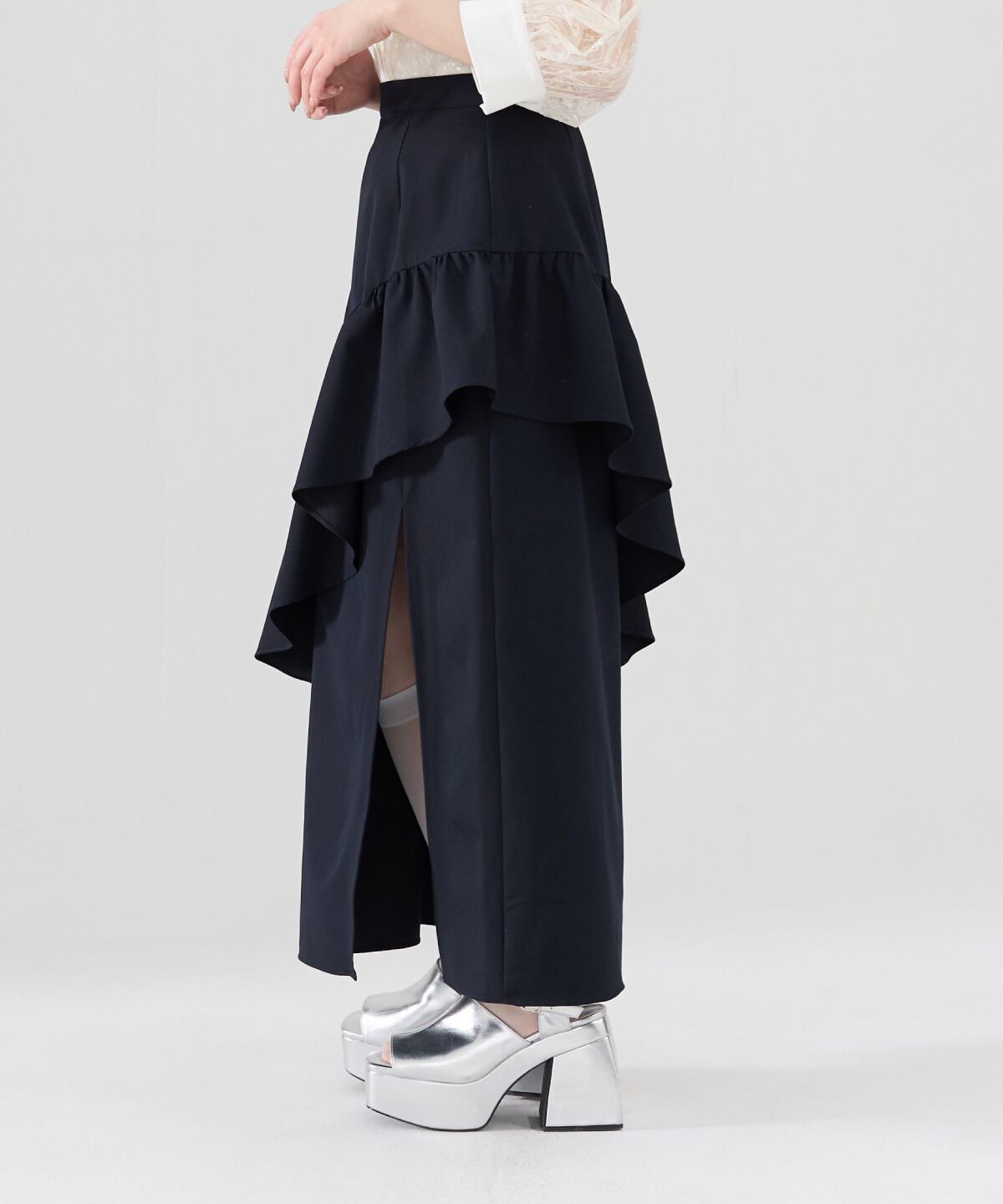 REDYAZEL「アシメフリルスカート」|フレア|