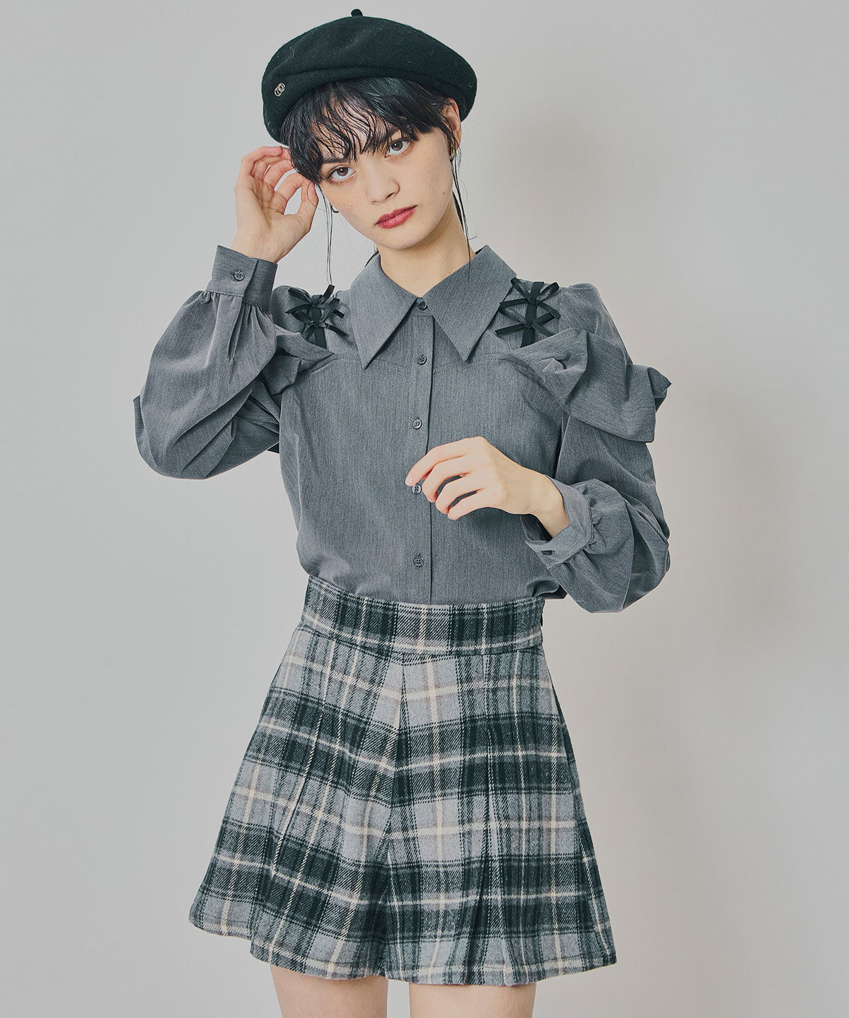 REDYAZEL「チェックタックショートパンツ」|キュロット|