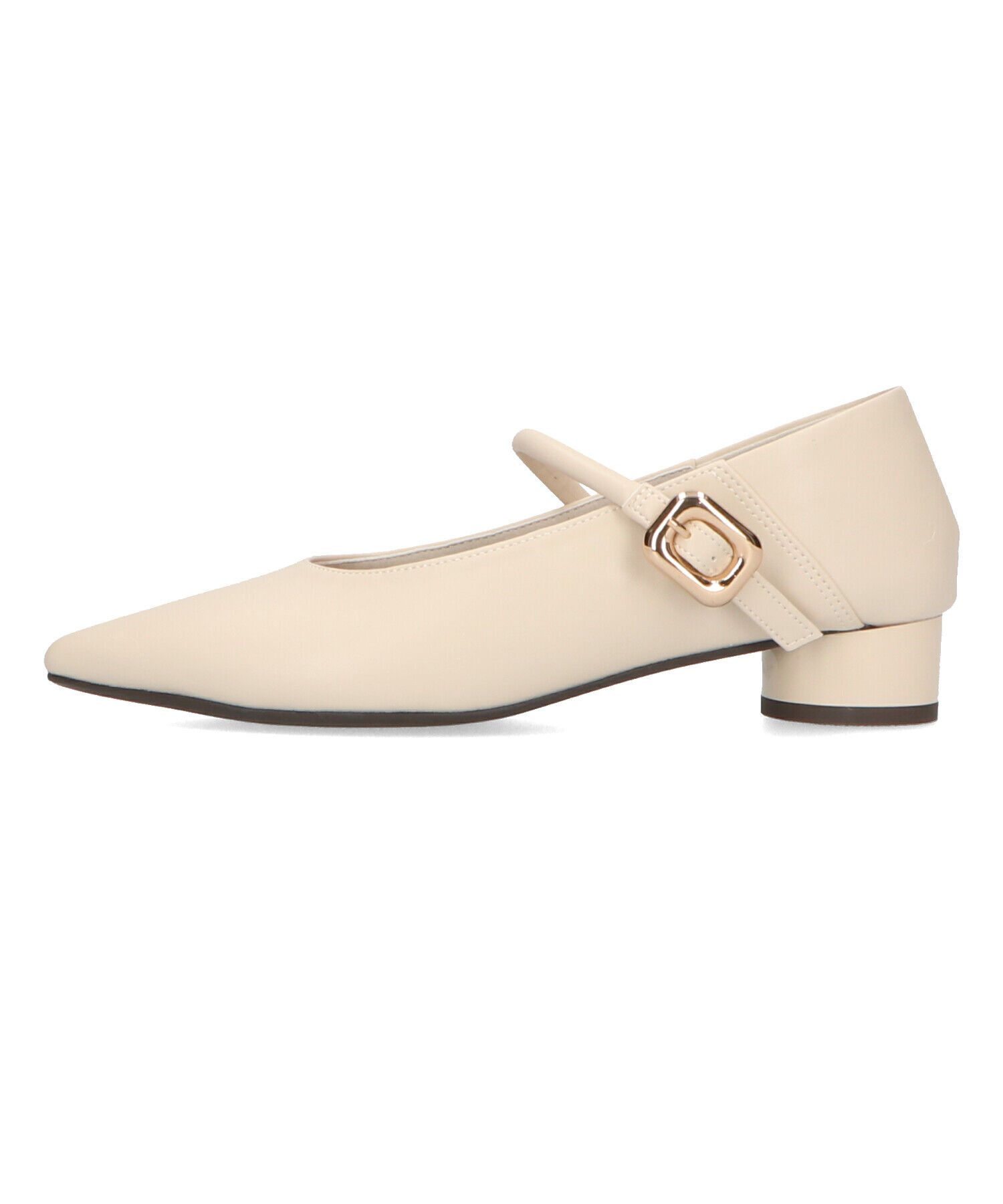 WA Oriental TRaffic「●隠しゴム付き●ポインテッドトゥ ストラップバブーシュ /42304 厚手クッション ヒール3cm 柔らかい」|パンプス|