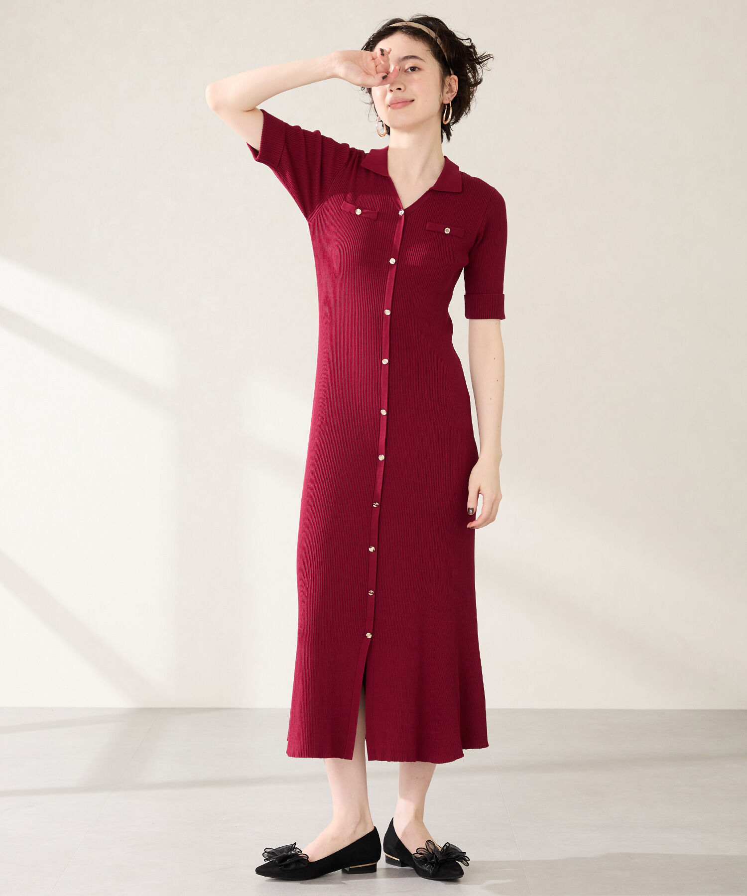 ORiental TRaffic「ビッグ チュールリボン パンプス /51321 フラット」|パンプス|