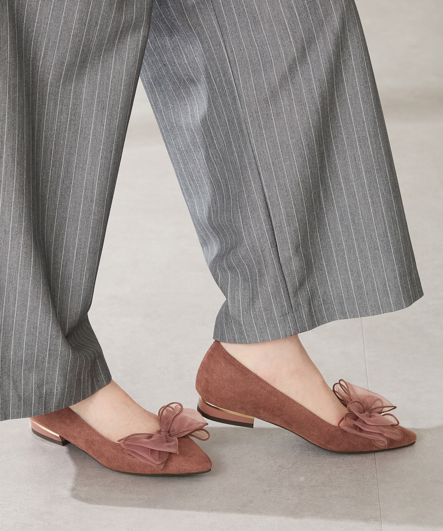 ORiental TRaffic「ビッグ チュールリボン パンプス /51321 フラット」|パンプス|