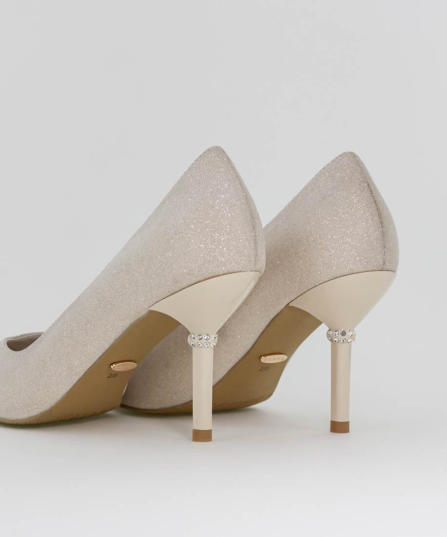  「ビジューヒール グリッターパンプス」|パンプス|