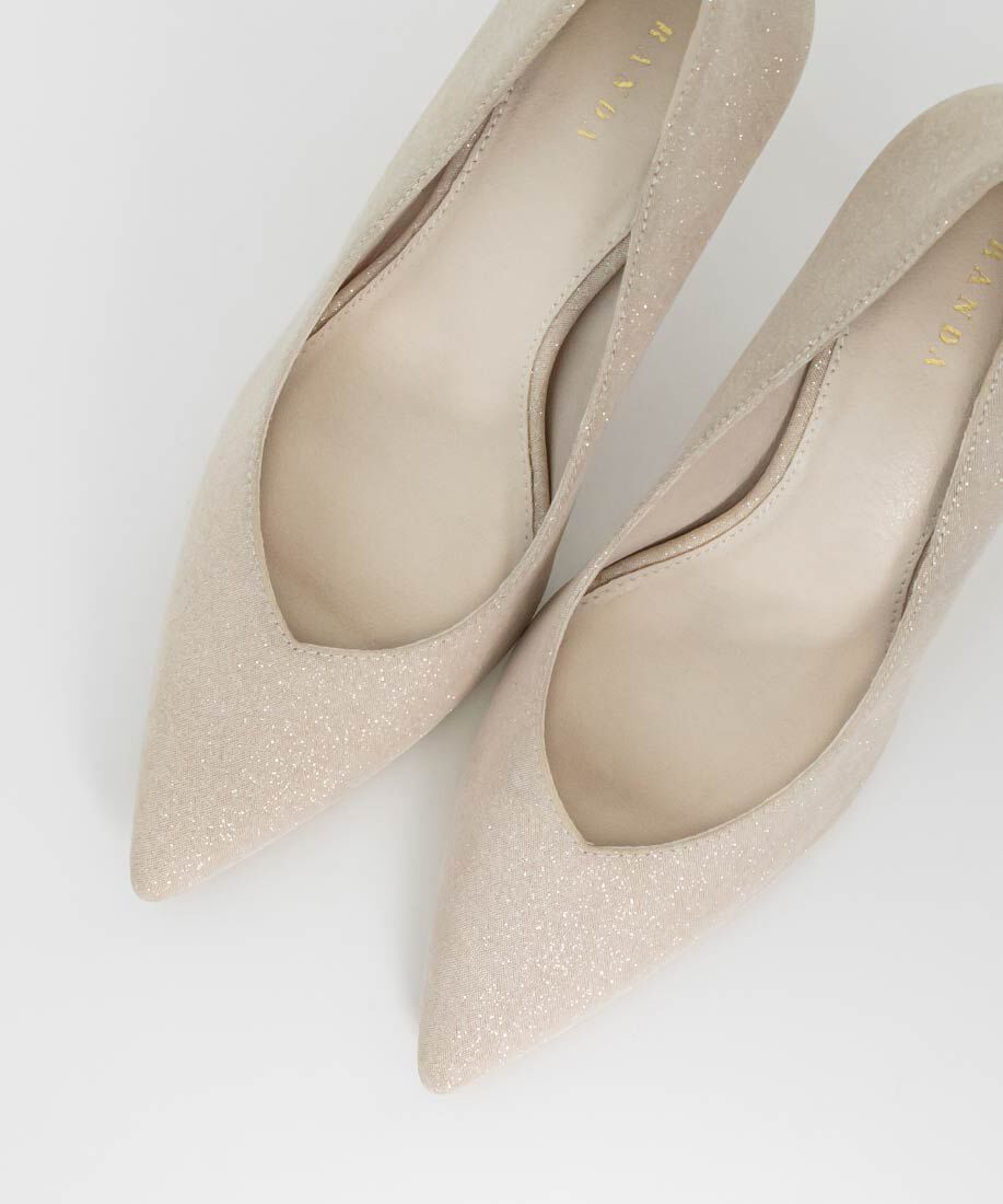  「ビジューヒール グリッターパンプス」|パンプス|