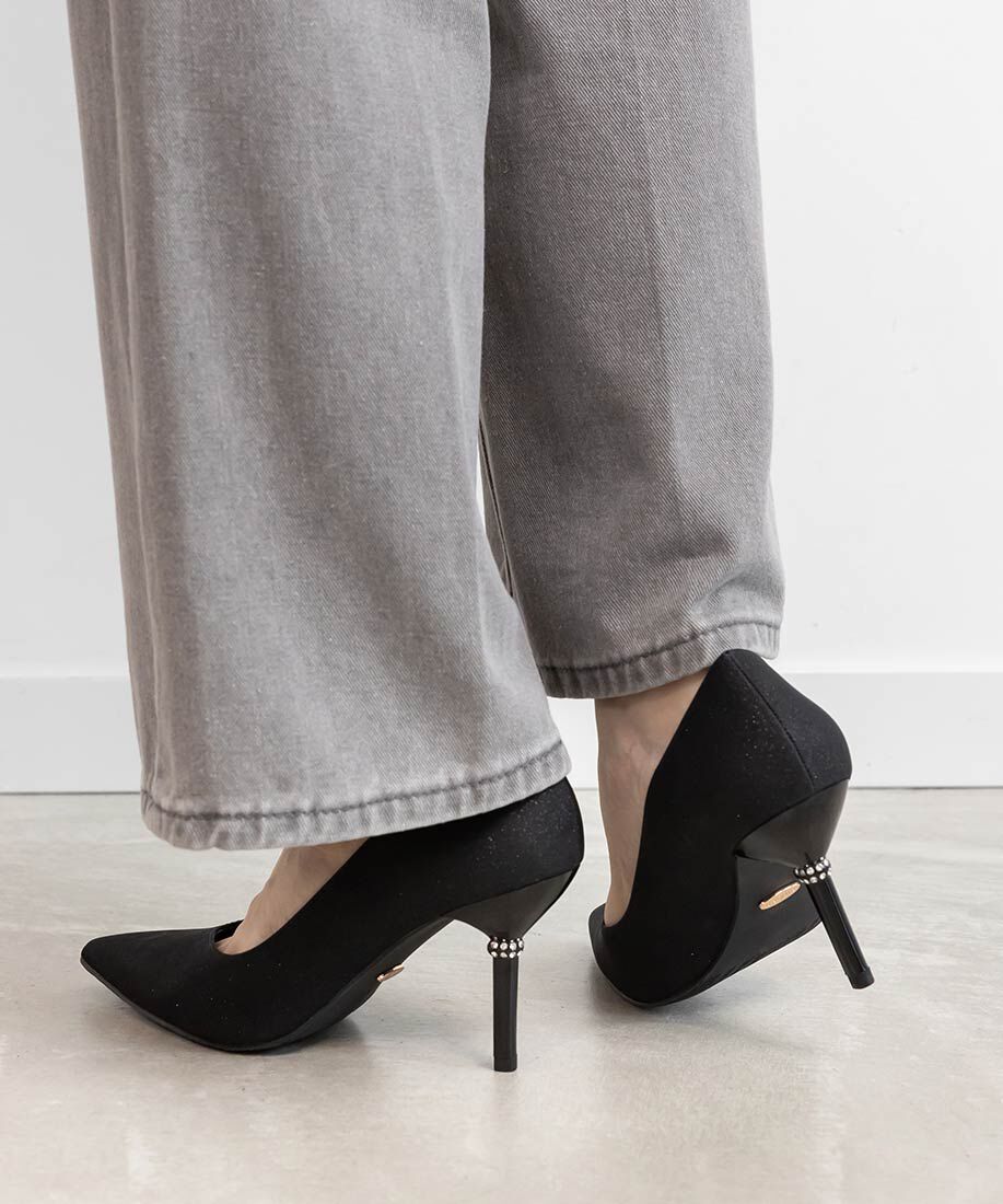  「ビジューヒール グリッターパンプス」|パンプス|