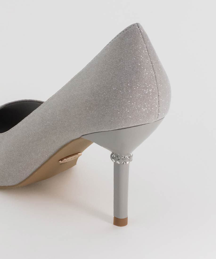  「ビジューヒール グリッターパンプス」|パンプス|