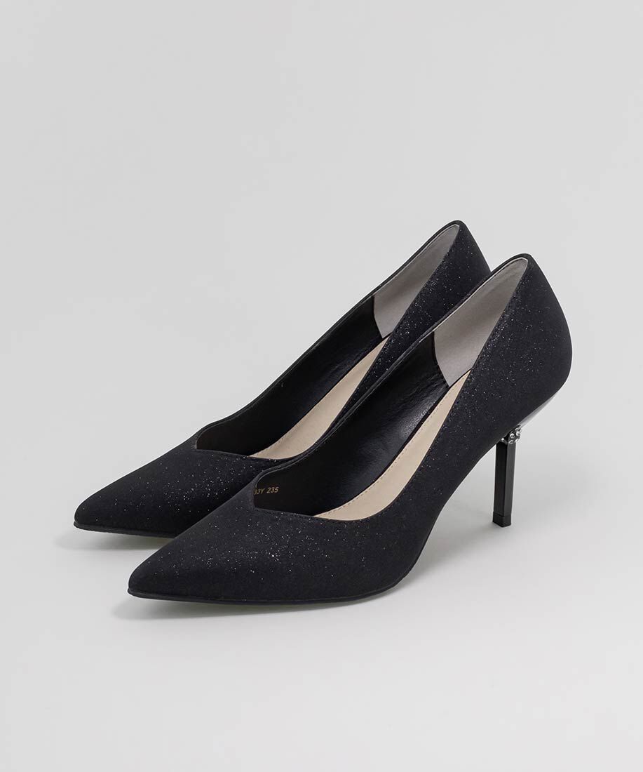  「ビジューヒール グリッターパンプス」|パンプス|