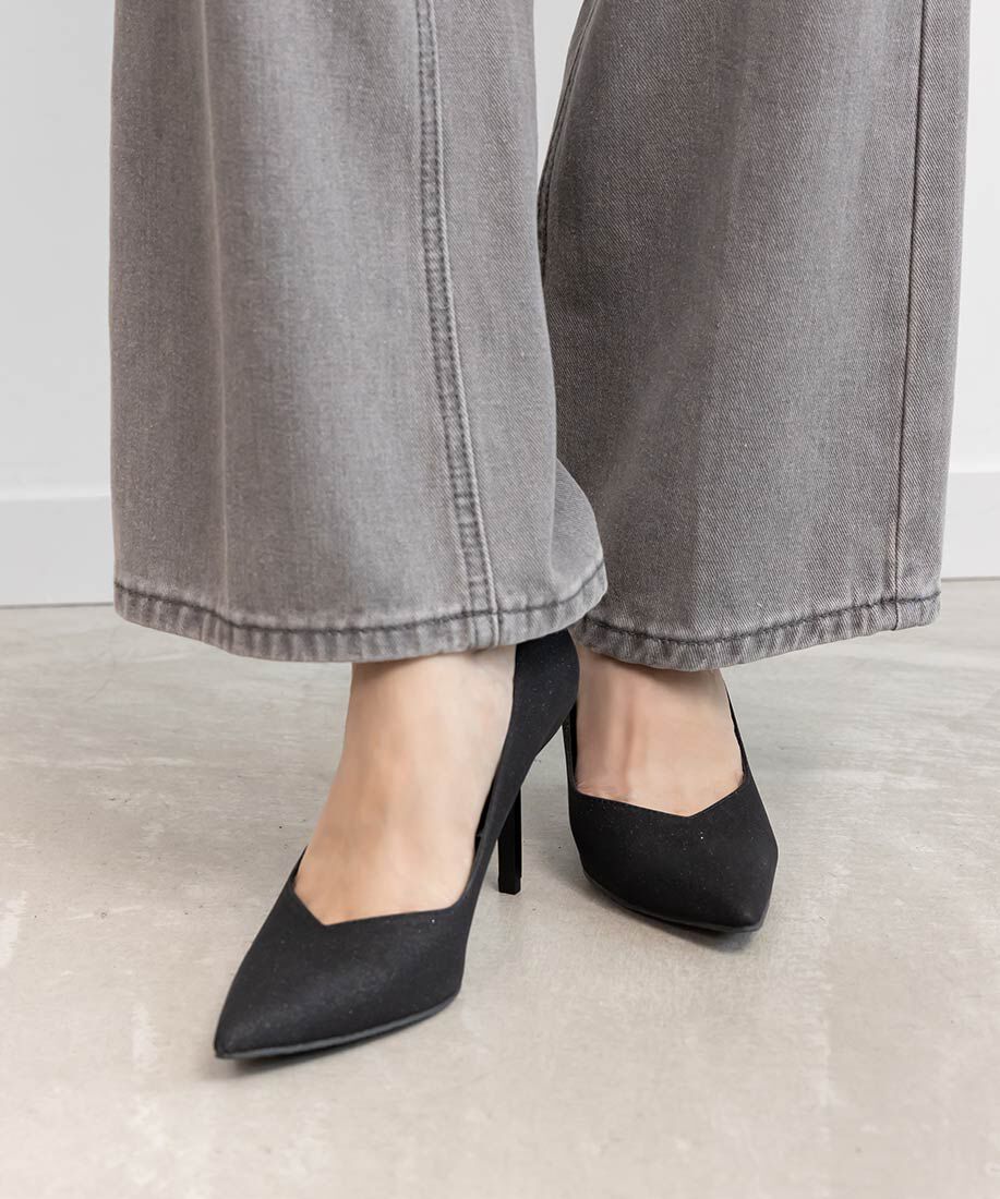  「ビジューヒール グリッターパンプス」|パンプス|