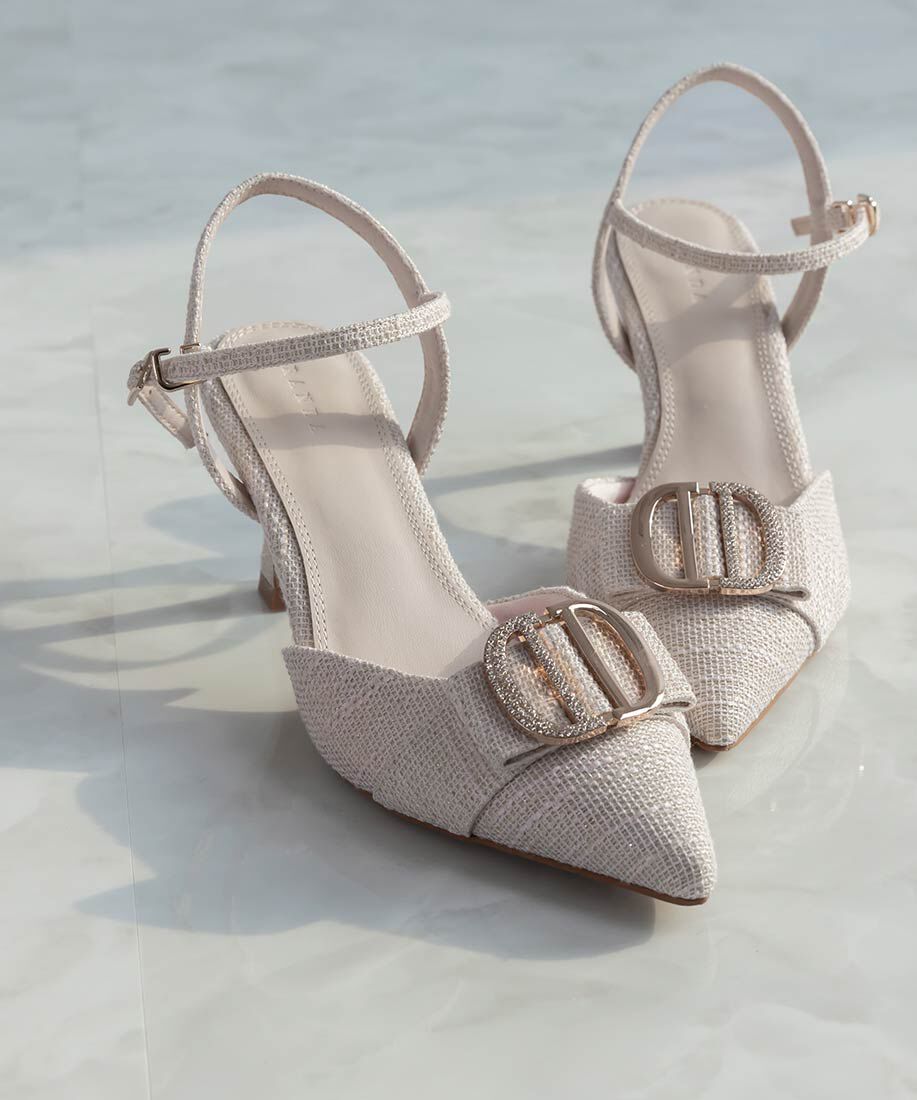  「ビジューパーツストラップパンプス」|パンプス|