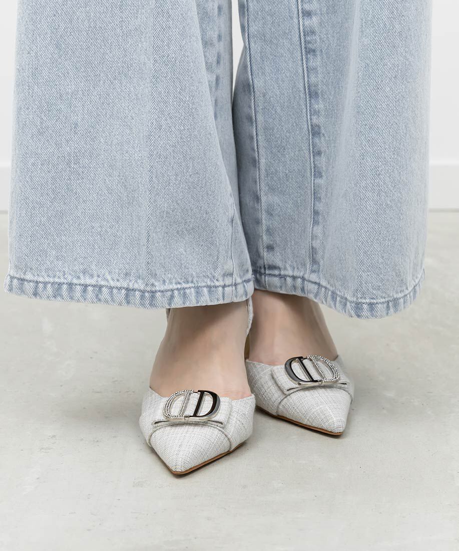  「ビジューパーツストラップパンプス」|パンプス|